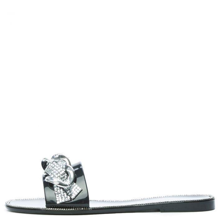 Liliana Jelli Flat Jelly Sandal Jelli Blk Shiekh