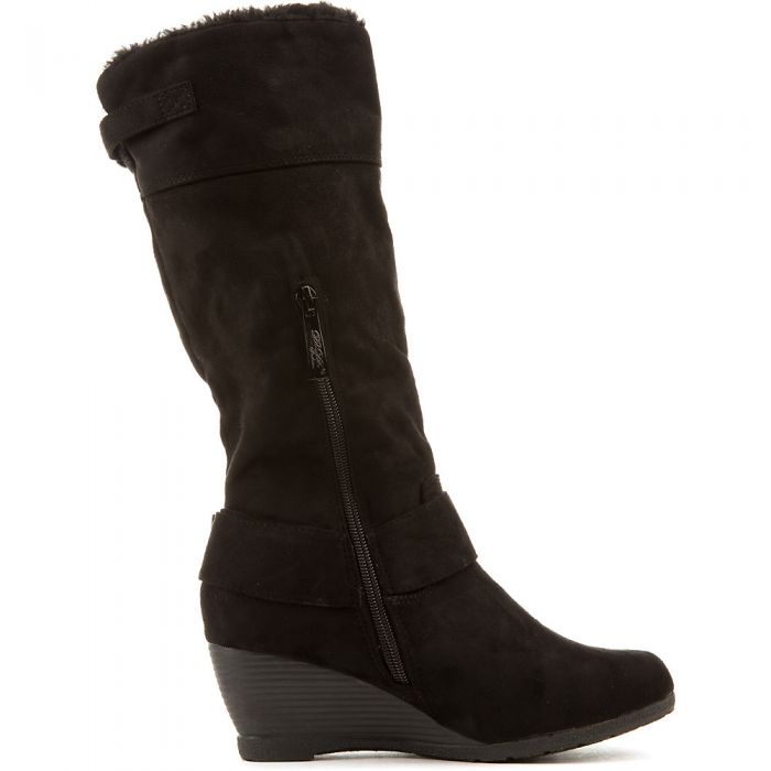 ELEGANT Women S Monicay Mid Calf Wedge Boot MONICAY BLACK Shiekh