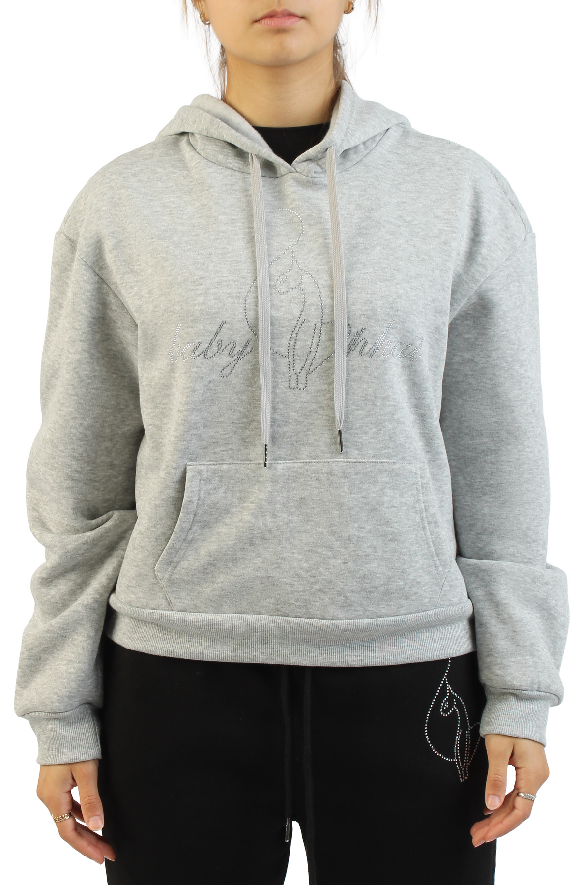 BABY PHAT Rhinestone Logo Hoodie BP4049 - Shiekh