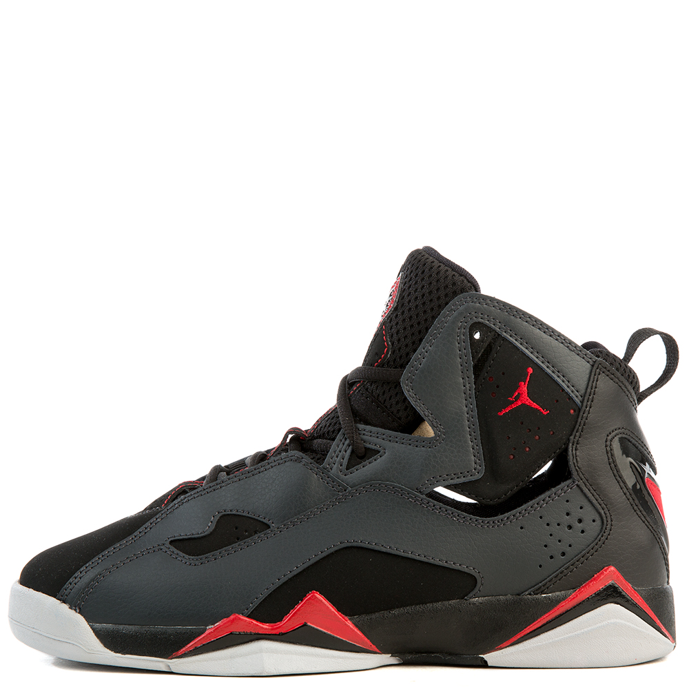 jordan true flight black red grey