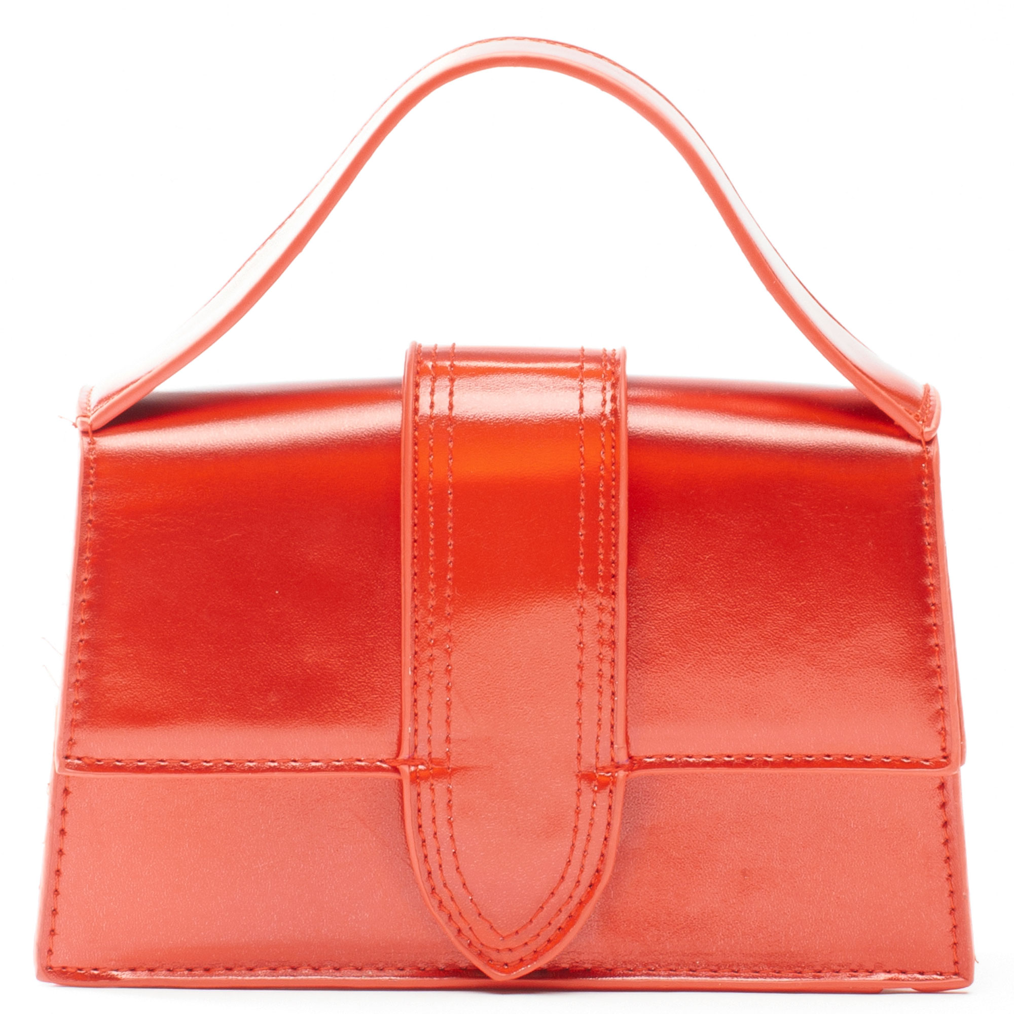 Women Metallic Flap Top Handle Crossbody Bag Red Handbags OS Red