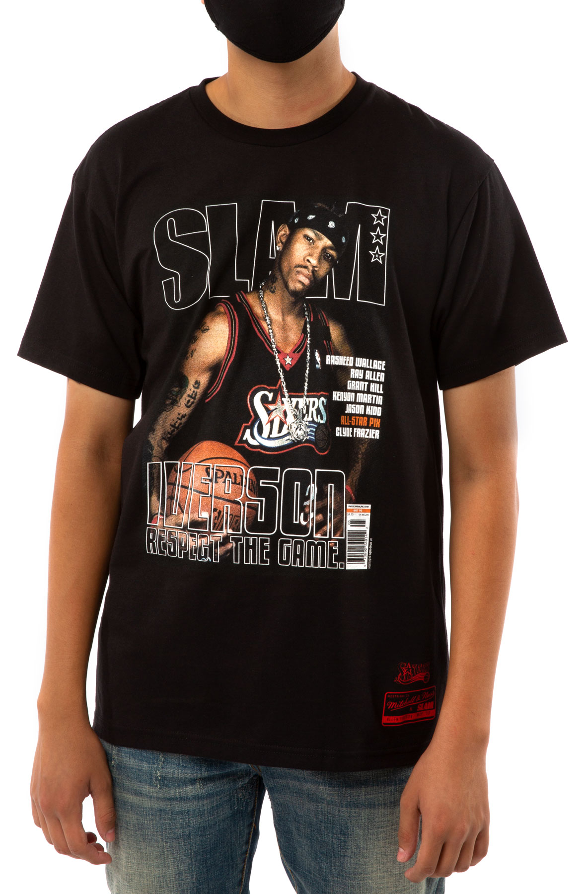 ALLEN IVERSON SLAM COVER SHORT SLEEVE TEE BMTRCW19470-P76WHITAIV