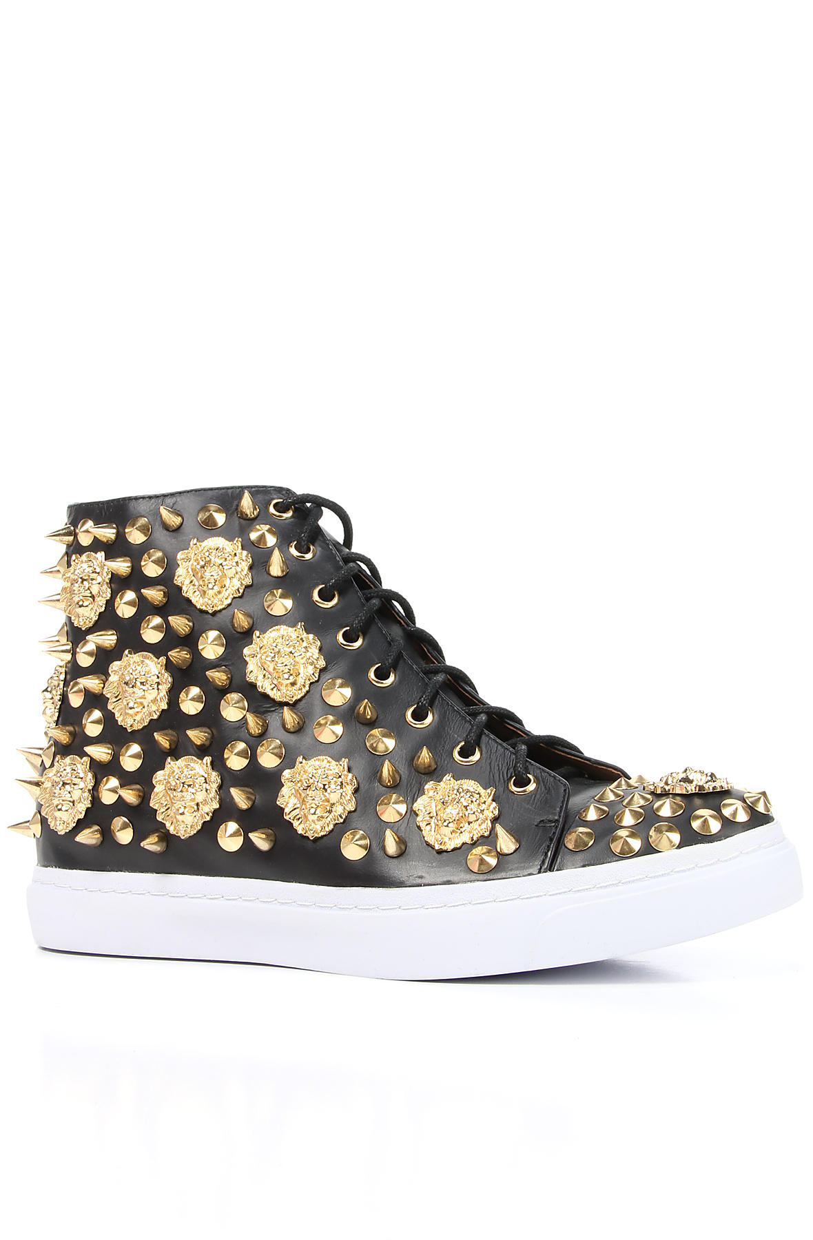 Campbell Sneaker Spiked Black Gold