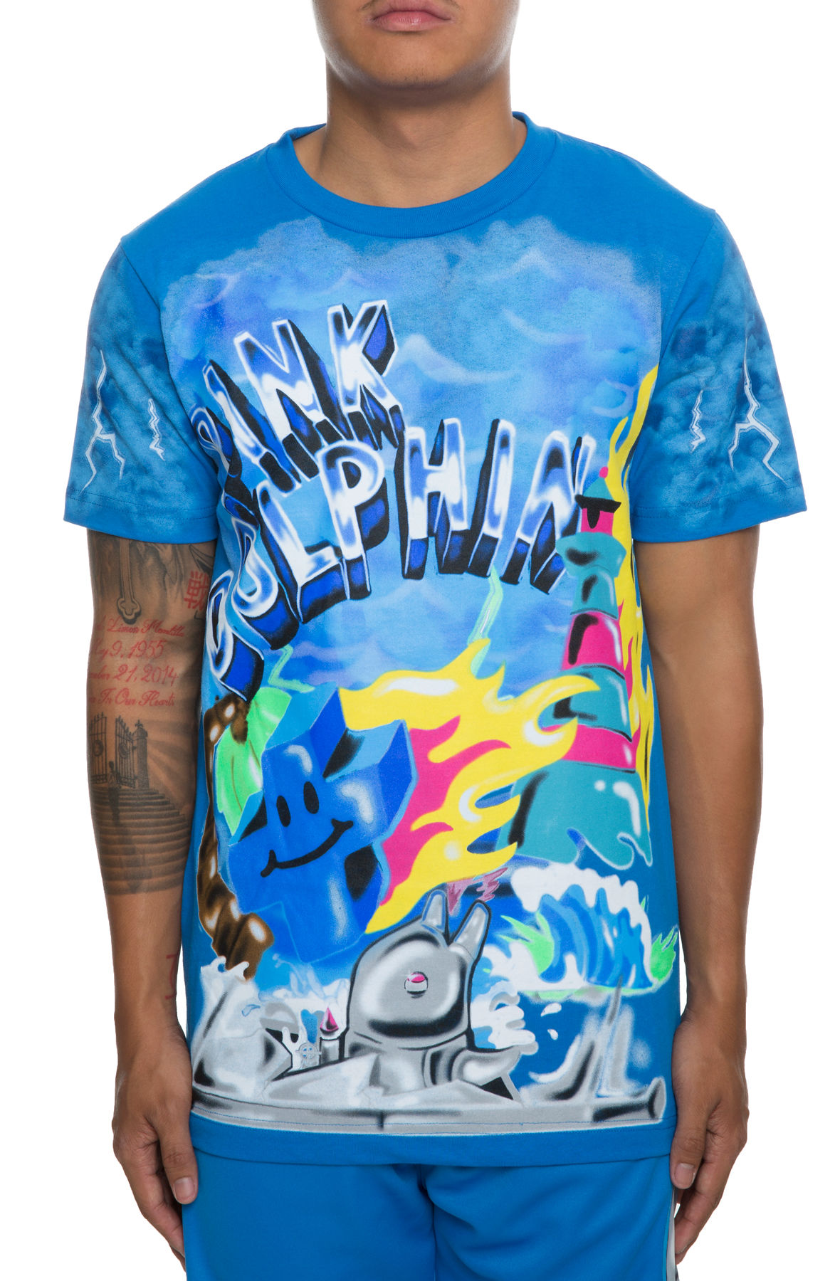 ★ Wai Kei★ Dolphin Stripe Terry Man to Man Pink YK23FWTS0 pinkdolphin_us21911sfwh_white-