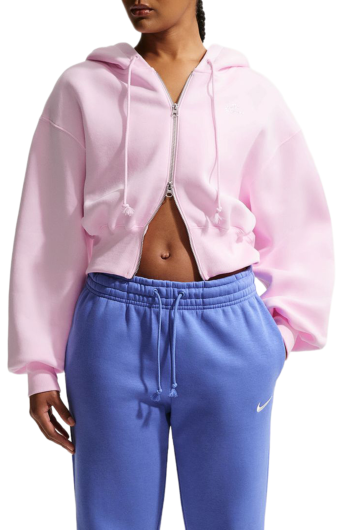 NIKE Sportswear Phoenix Fleece Loose Cropped Full-Zip Hoodie
