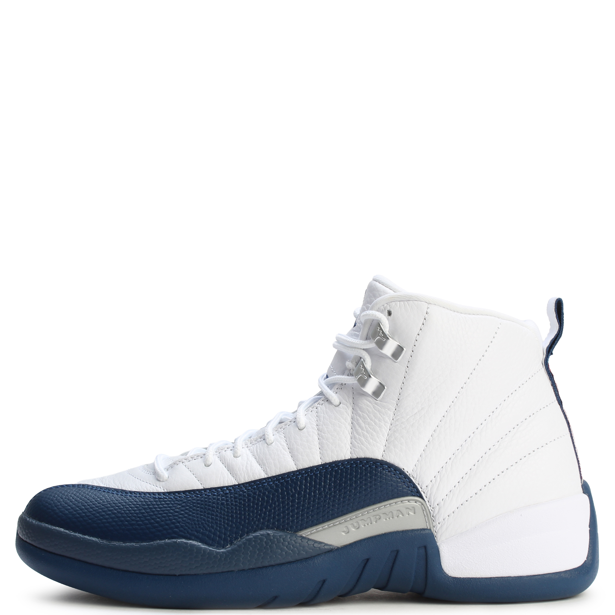 Air Jordan 12 ホワイト/ブルー AIR JORDAN - RETRO 12 - WHITE/FRENCH BLUE/METALLIC SLIVERS