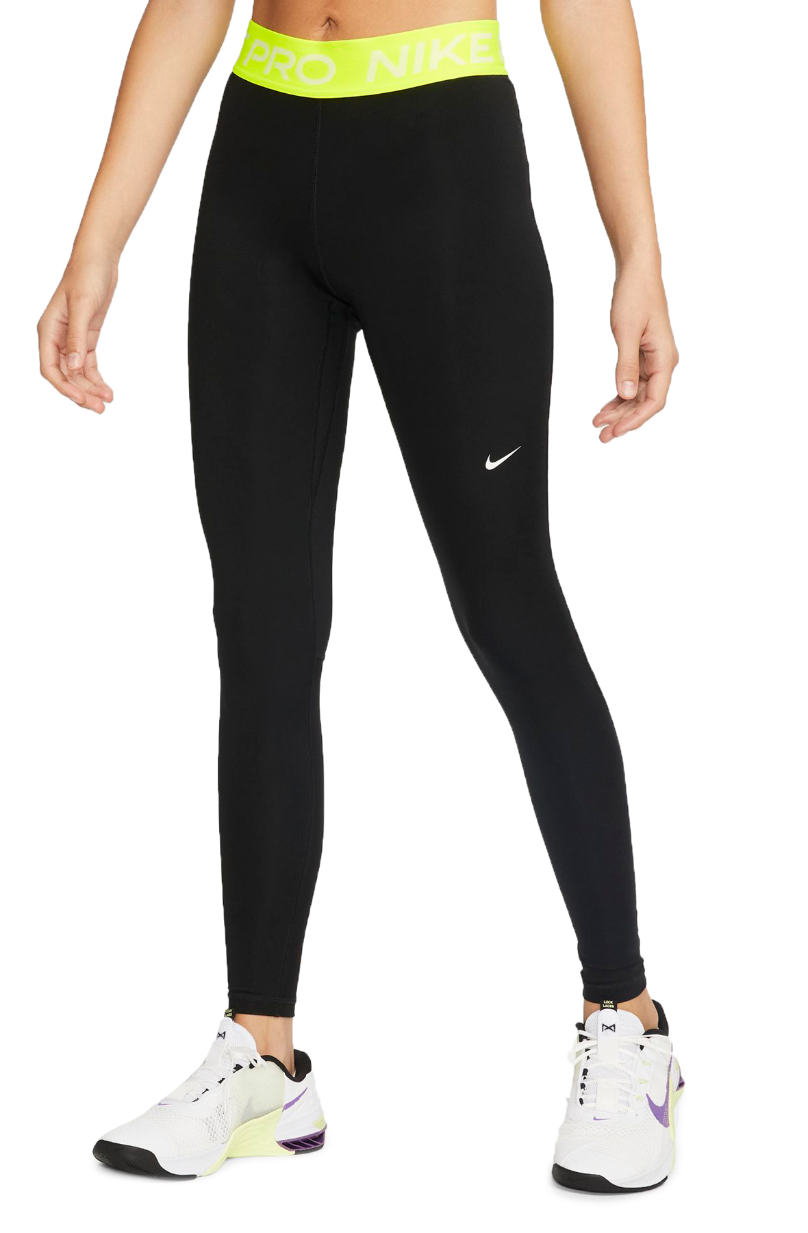 Nike Womens Pro Tights - Black/White, Sportsmart