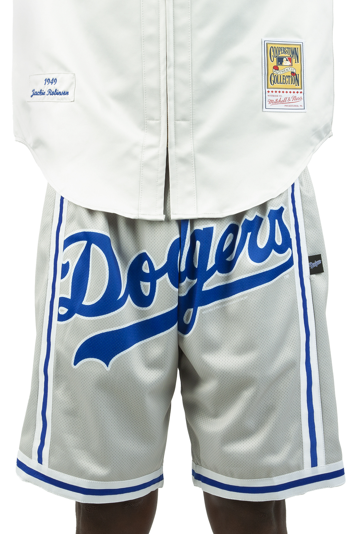 Mitchell & Ness x MLB Paint Brush Mesh Dodgers Shorts - White – CCS