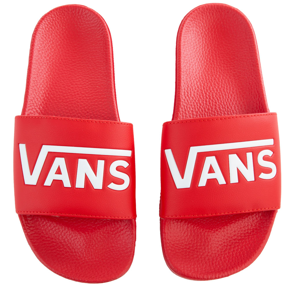 vans slides on feet