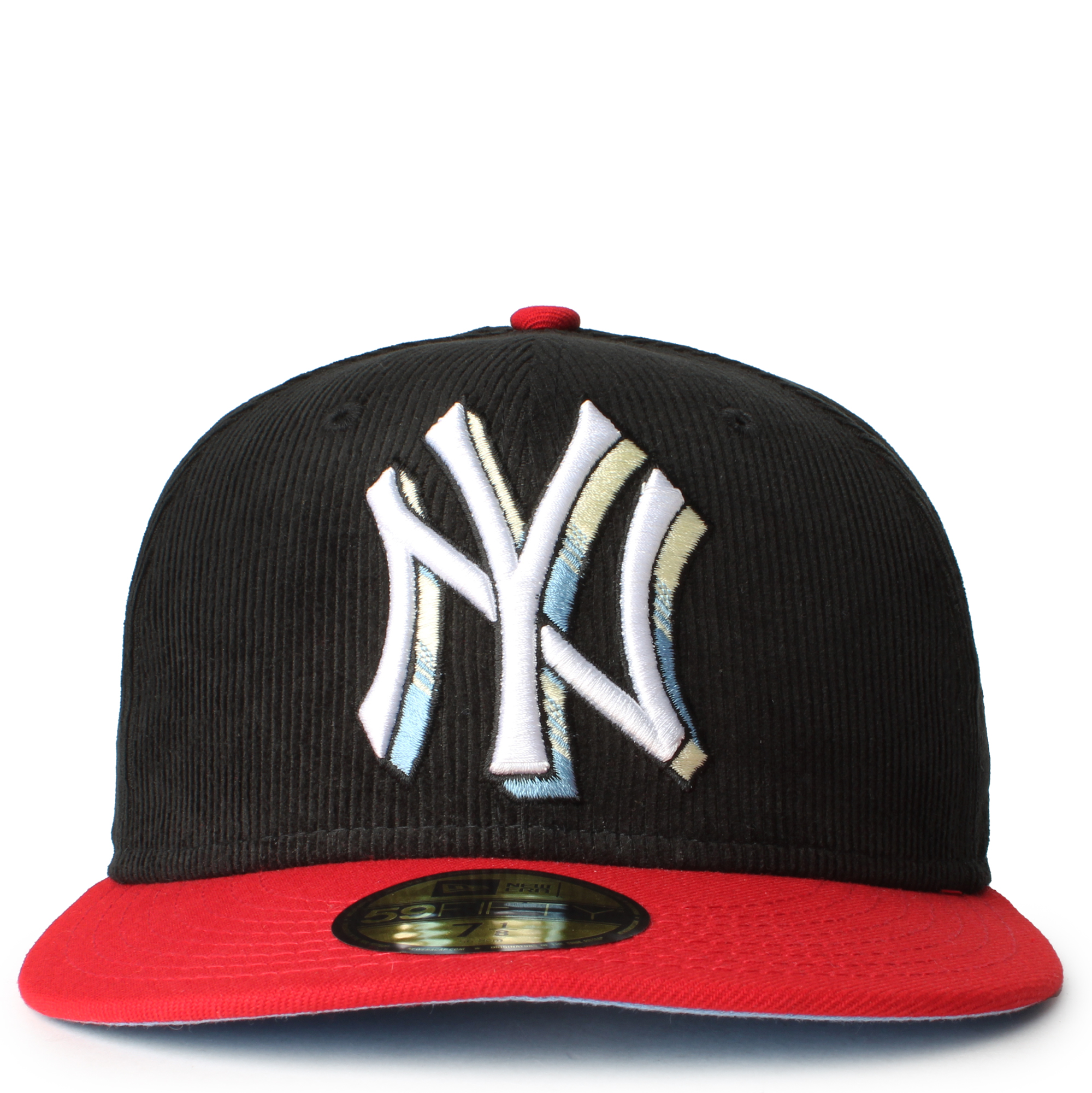New Era Caps New York Yankees 59FIFTY Corduroy Fitted Hat Black/Red