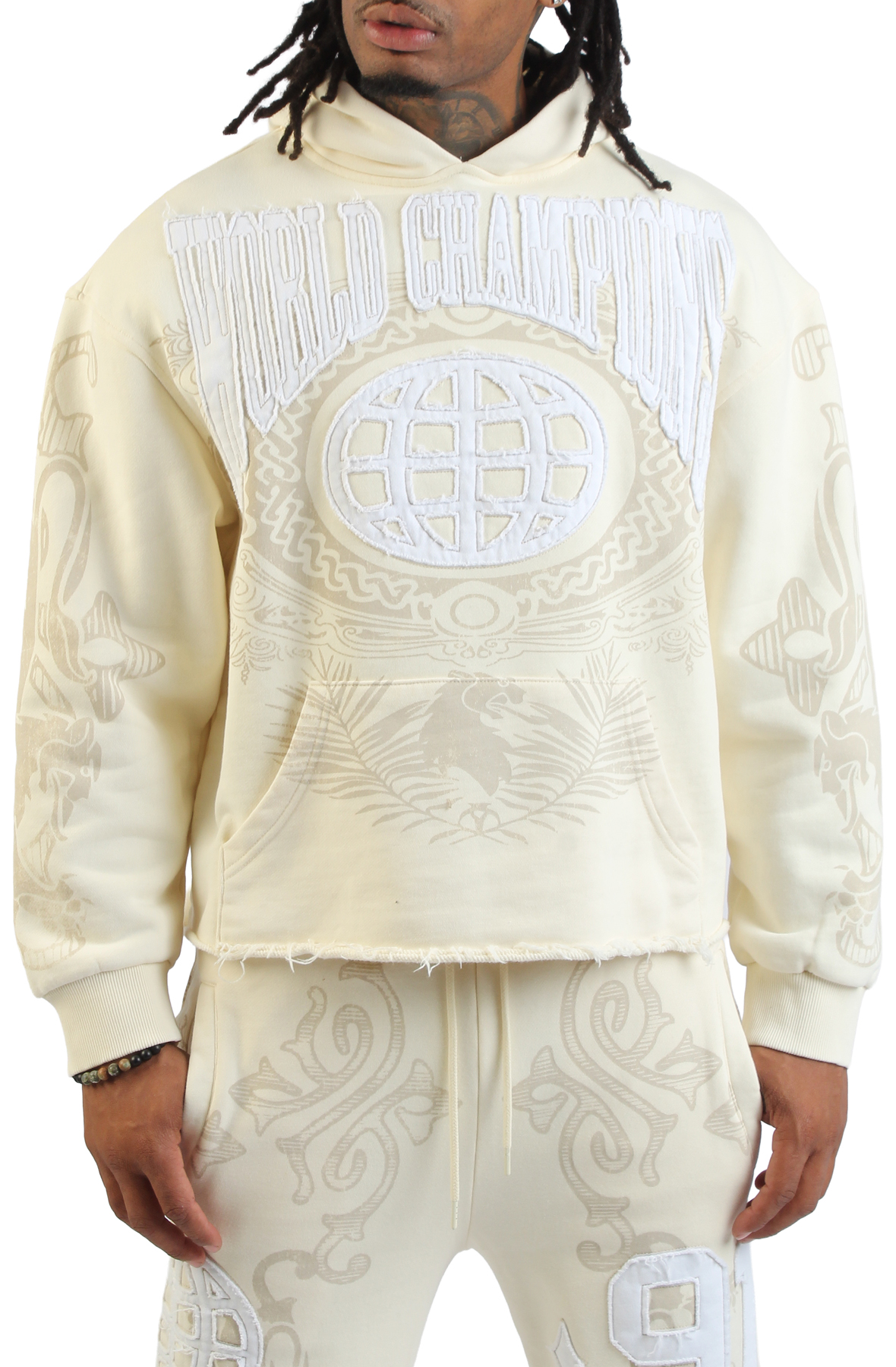 SMOKE RISE World Champs Pull-Over Hood FO26S468SK-ECRU - Shiekh