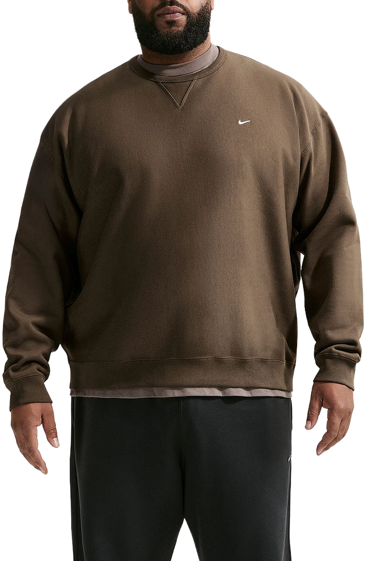 スウェット　 NIKE Solo Swoosh Fleece Crew HV1086 212 - Shiekh