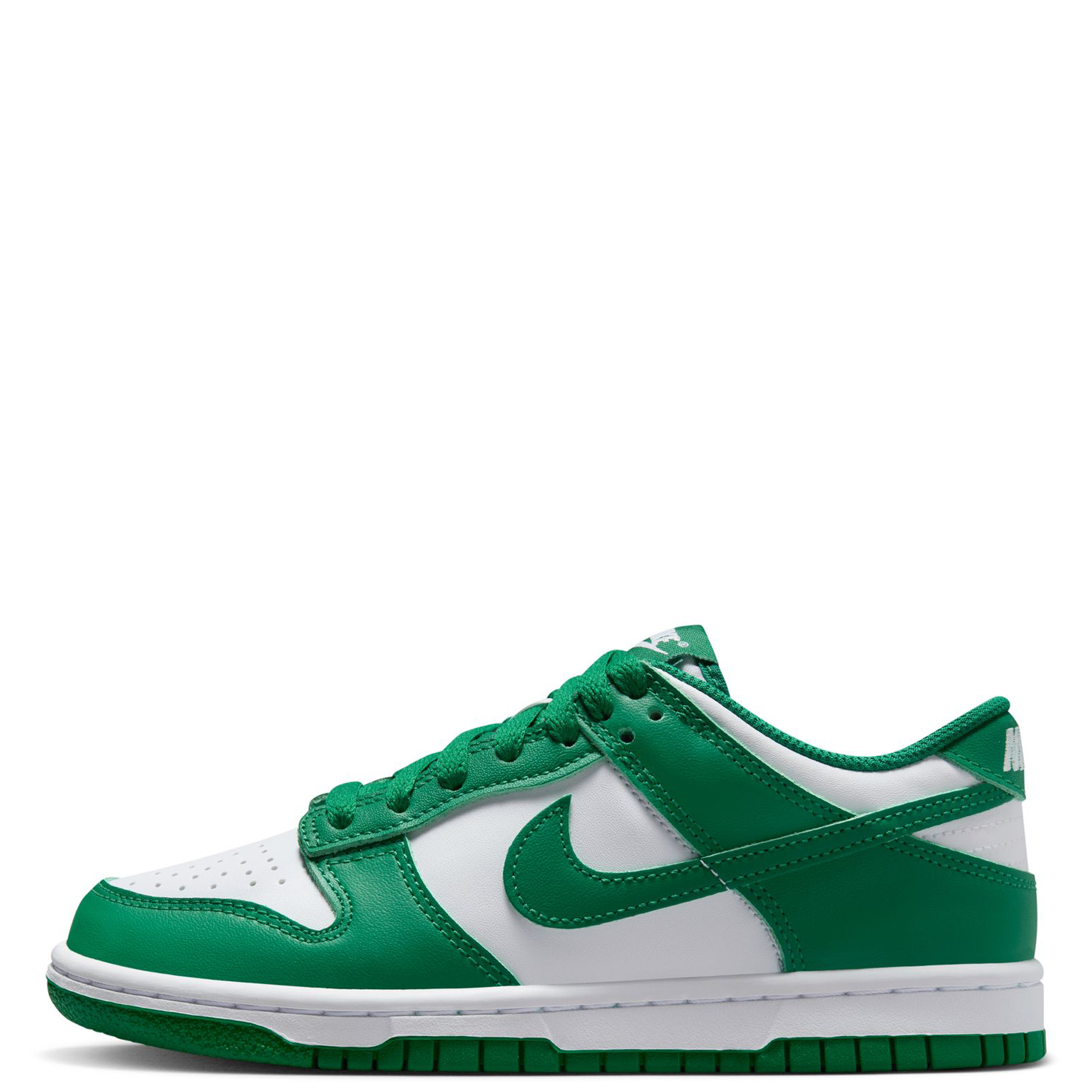 Boys Grade-School Dunk Low WHITE/MALACHITE Sneakers 7Y WHITE/MALACHITE