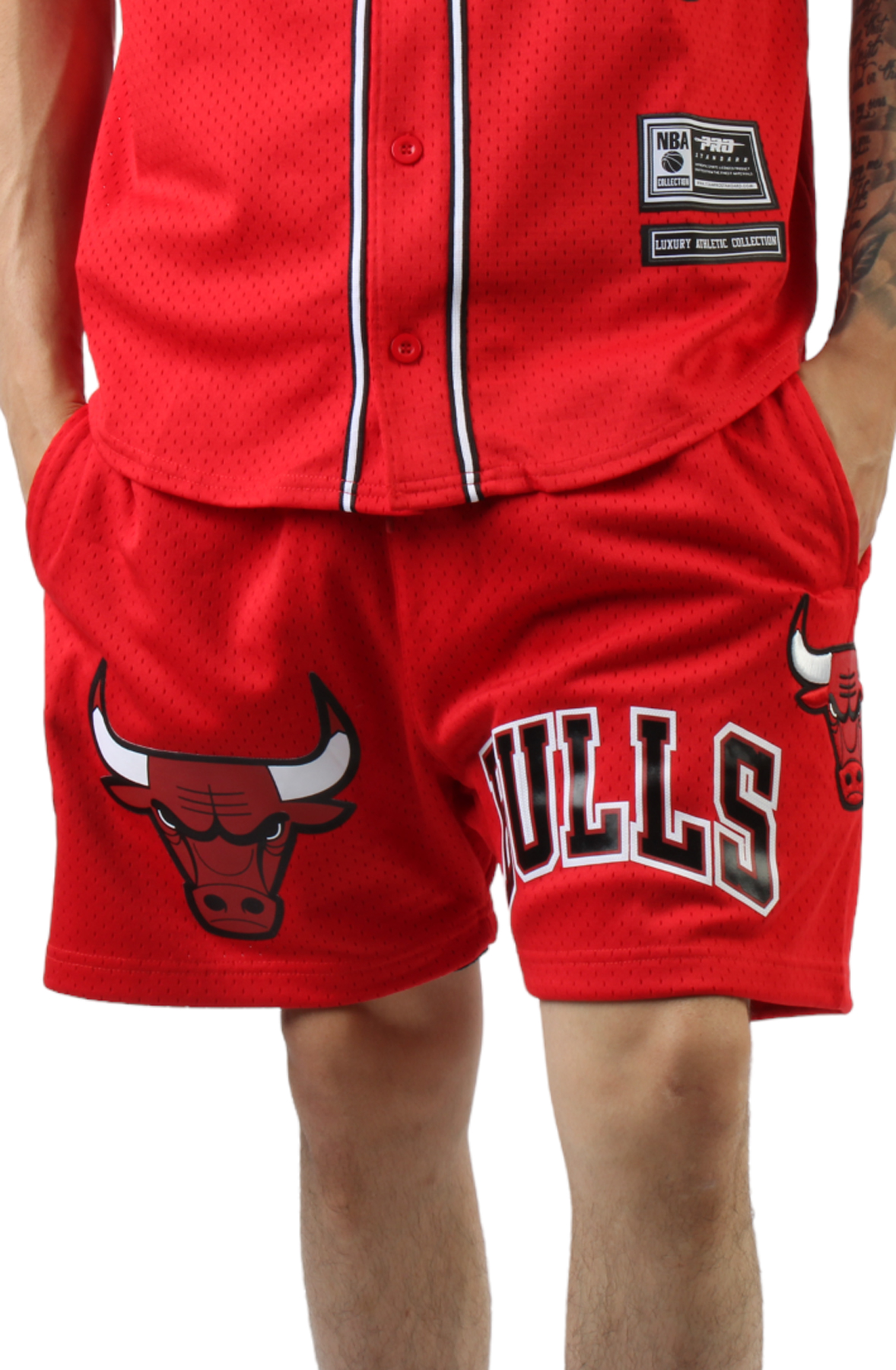 PRO STANDARD Chicago Bulls Logo Pro Team Mesh Shorts BCB353899-BLK