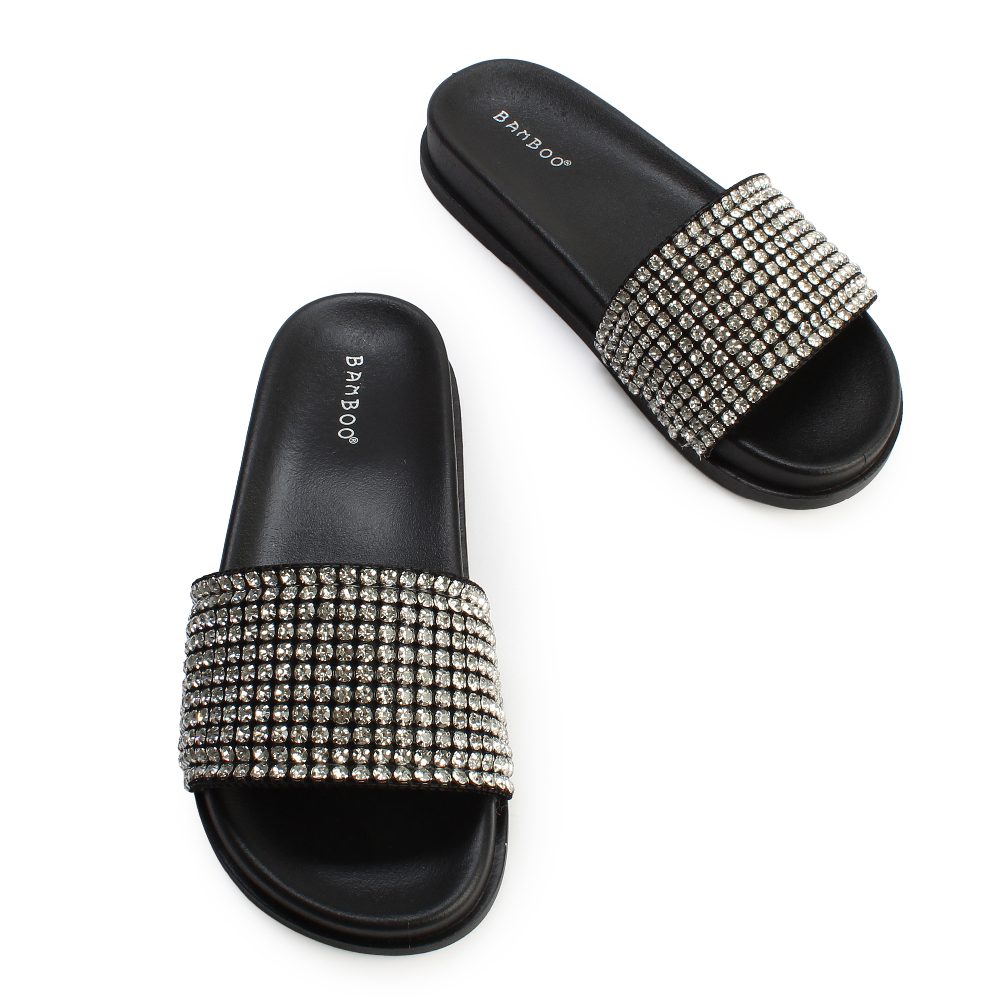 [OpenYy] FRINGE WEDGE MULE /追跡付 J P ORIGINAL Conquer-14 Rhinestone Slide JPM CONQUER - Shiekh