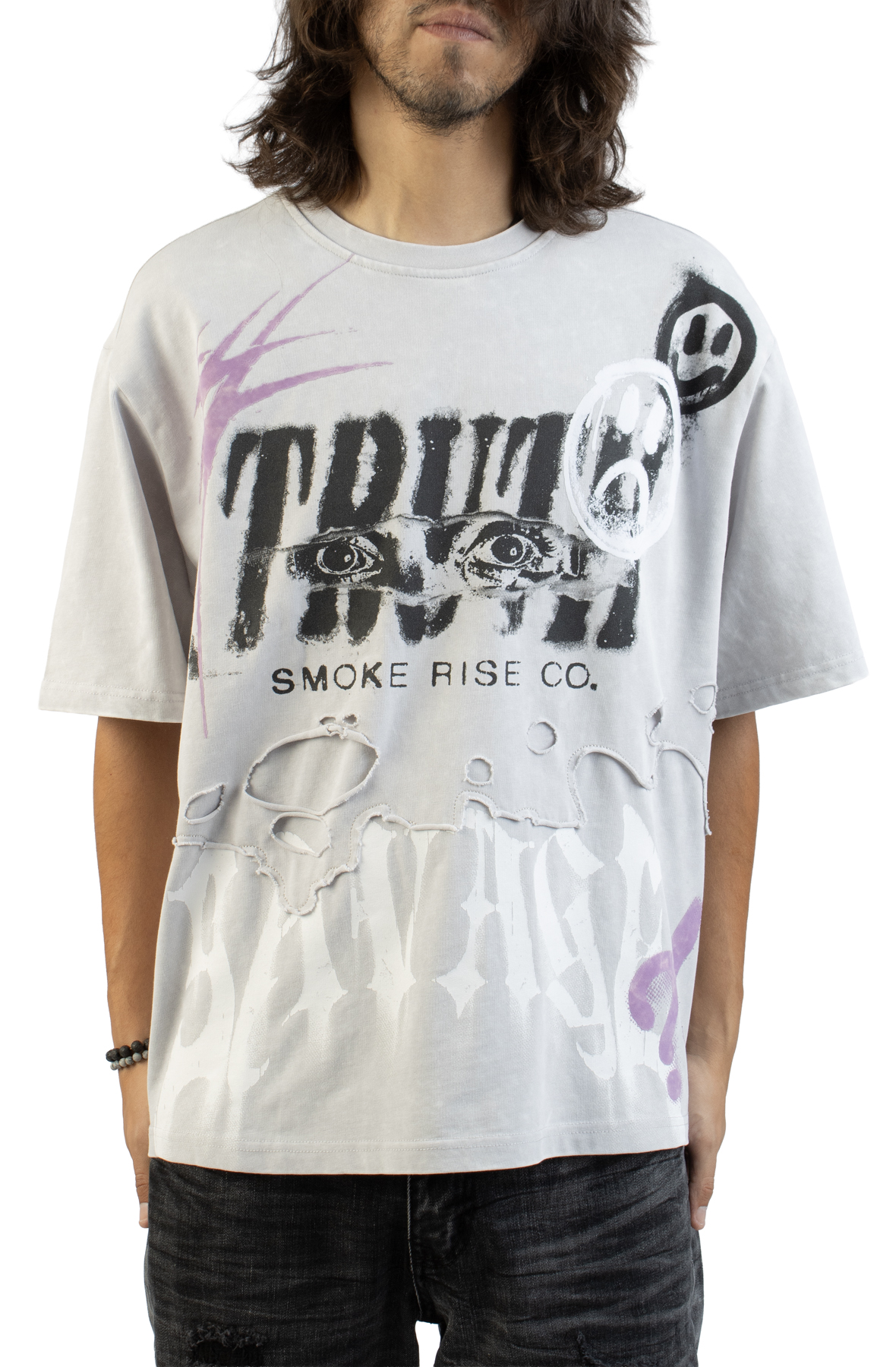 SMOKE RISE Truth Hurts Heavy T-Shirt KT26F558SK-GRY - Shiekh