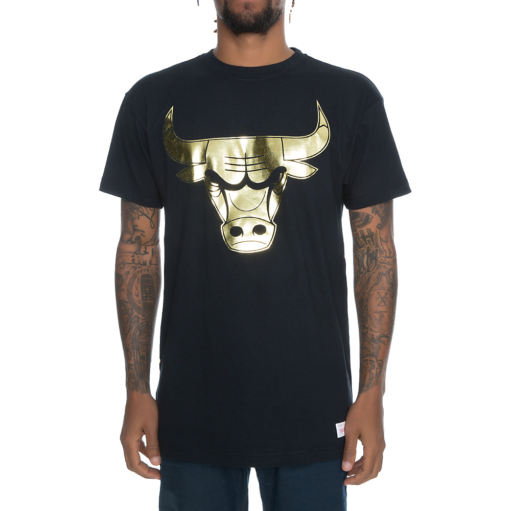 black and gold chicago bulls shirt
