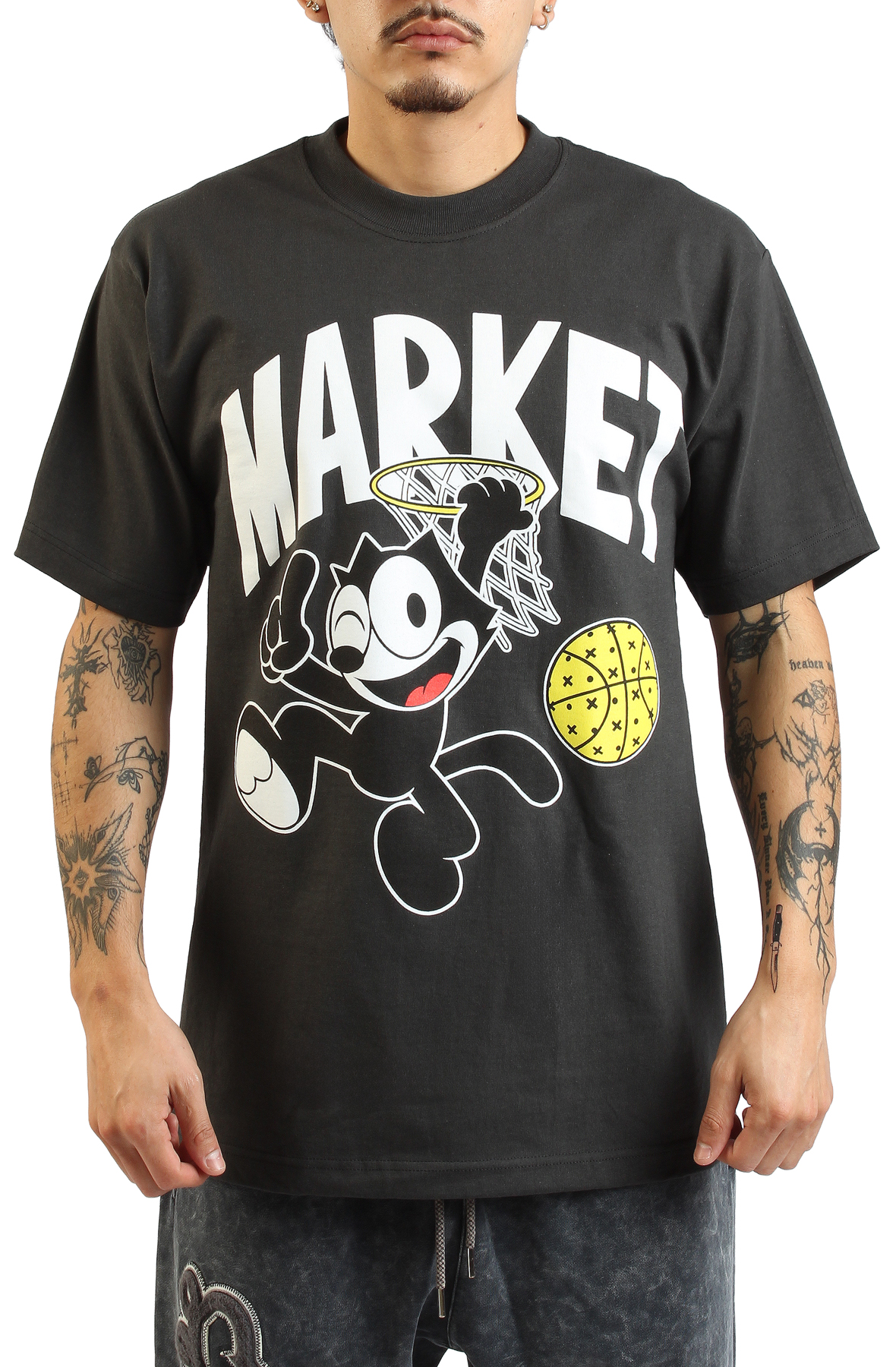 MARKET Felix The Cat Dunking T-Shirt MKT25FW-SS0565 - Shiekh