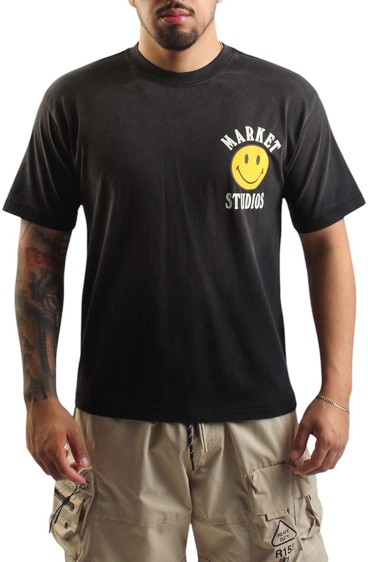 MARKET Smiley Lockup T-Shirt 399002169BLK - Shiekh
