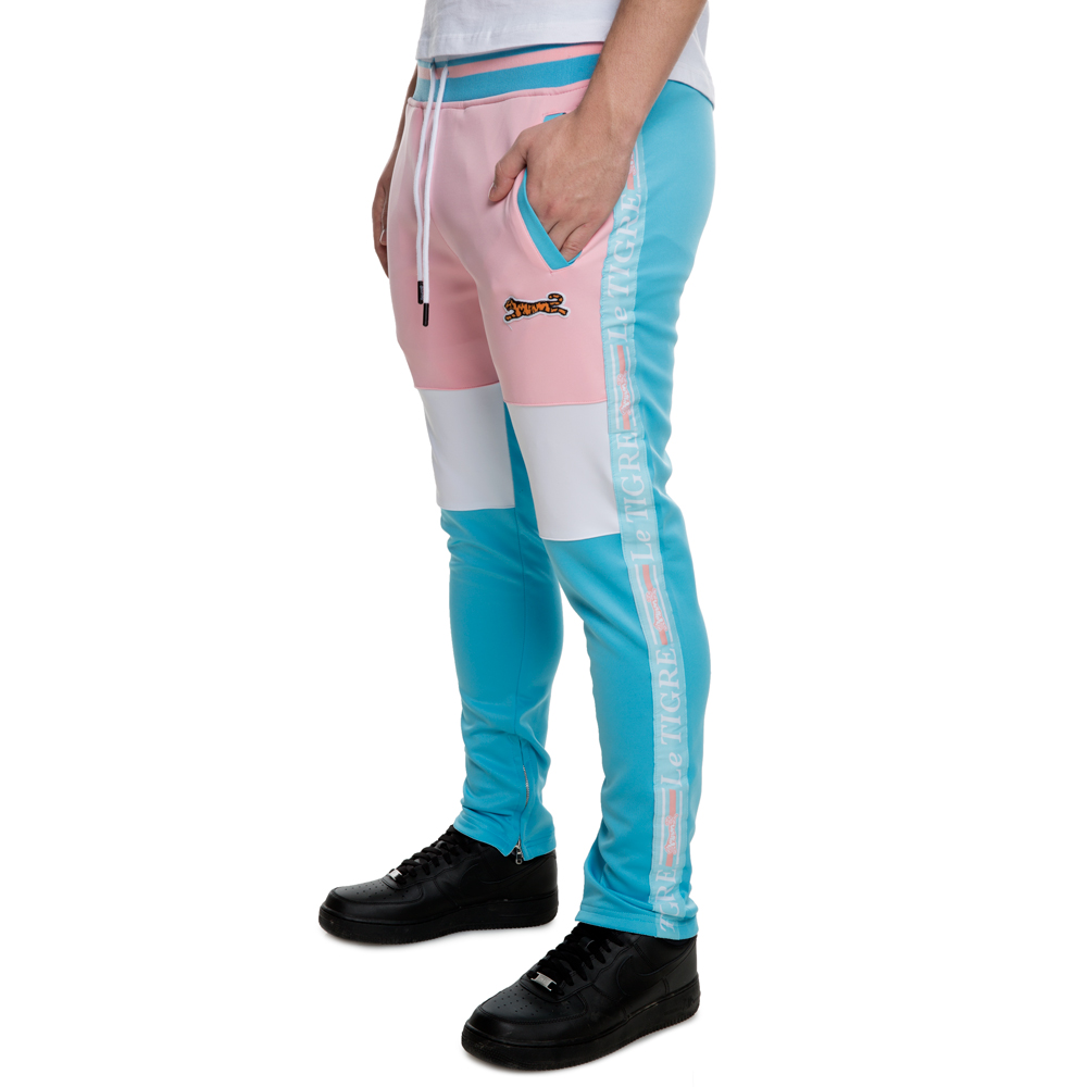 LE TIGRE CORP. TRI COLOR TRACK PANTS LT 43 P PATTERNED Shiekh