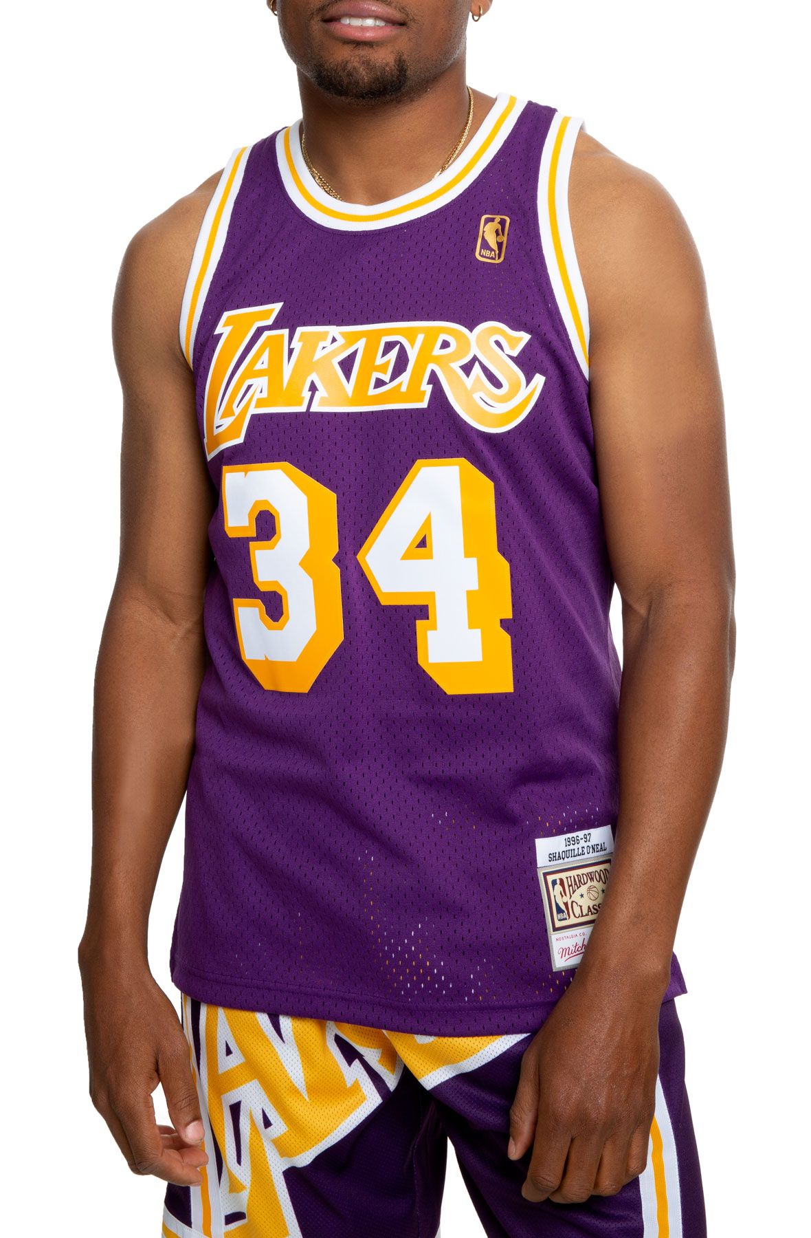 Los Angeles Lakers Fade Away Shaquille O'Neal 1996 Mitchell & Ness Swi –  Time Out Sports