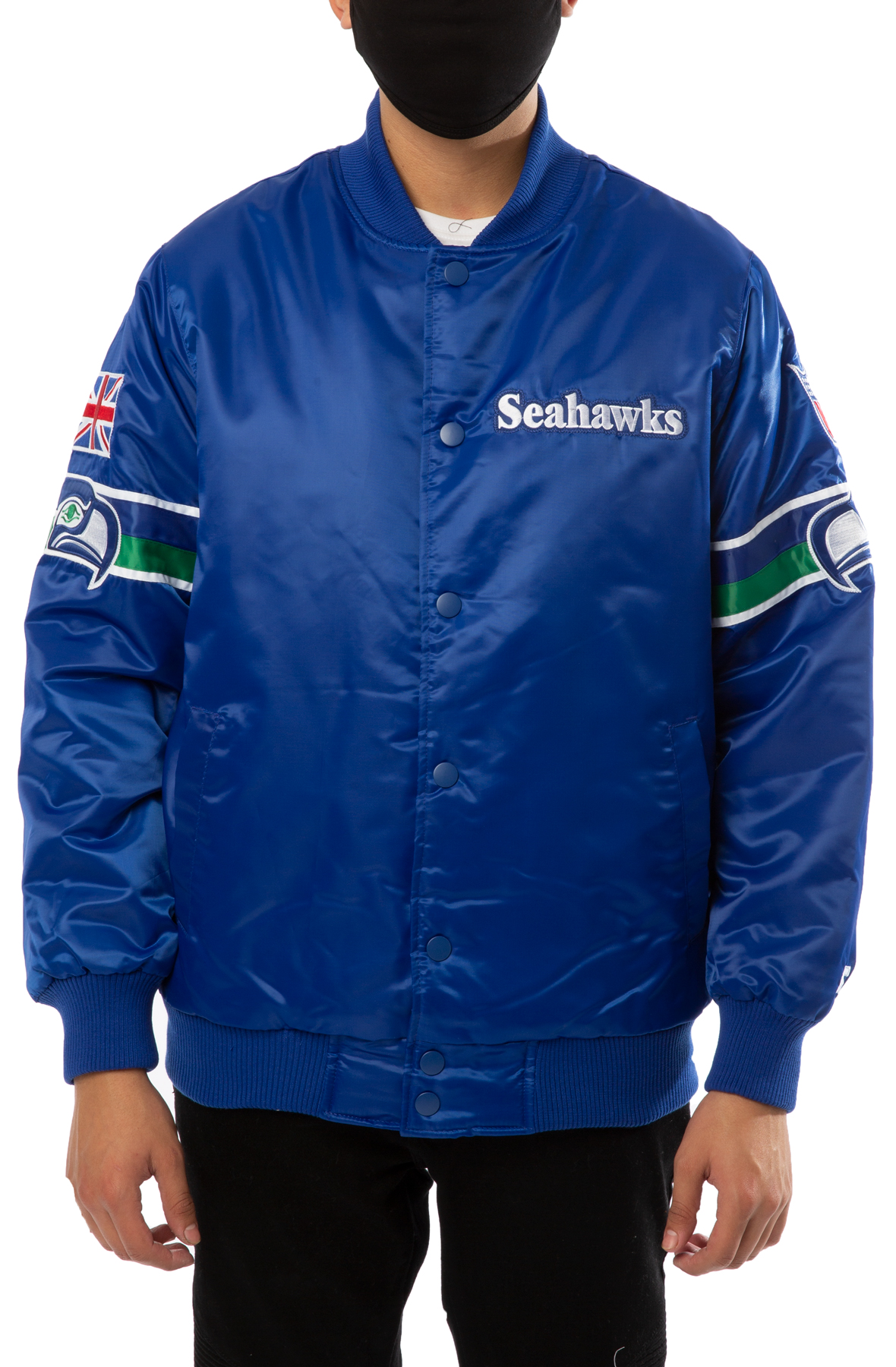 Bomber Black Starter Seattle Seahawks Jacket - Jackets Expert