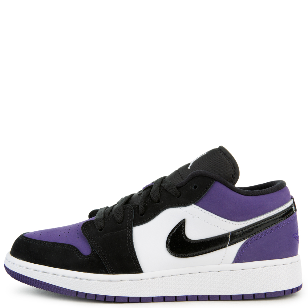 court purple jordan 1 low grade school