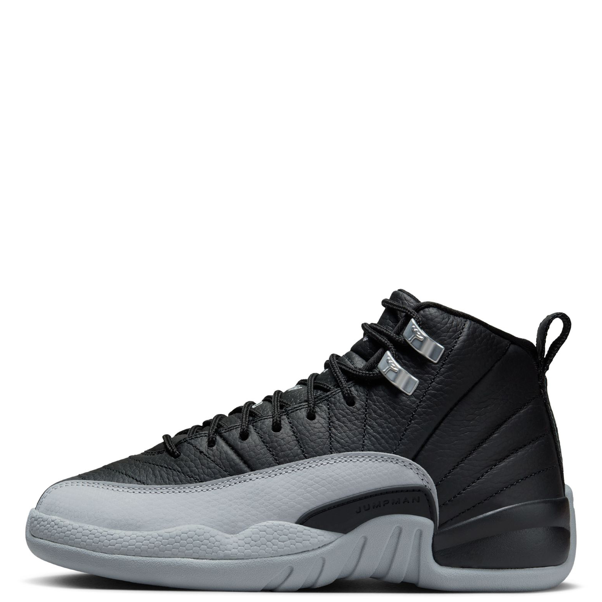 JORDAN Grade School Air 12 Retro Black and Wolf Grey 153265 010 Shiekh