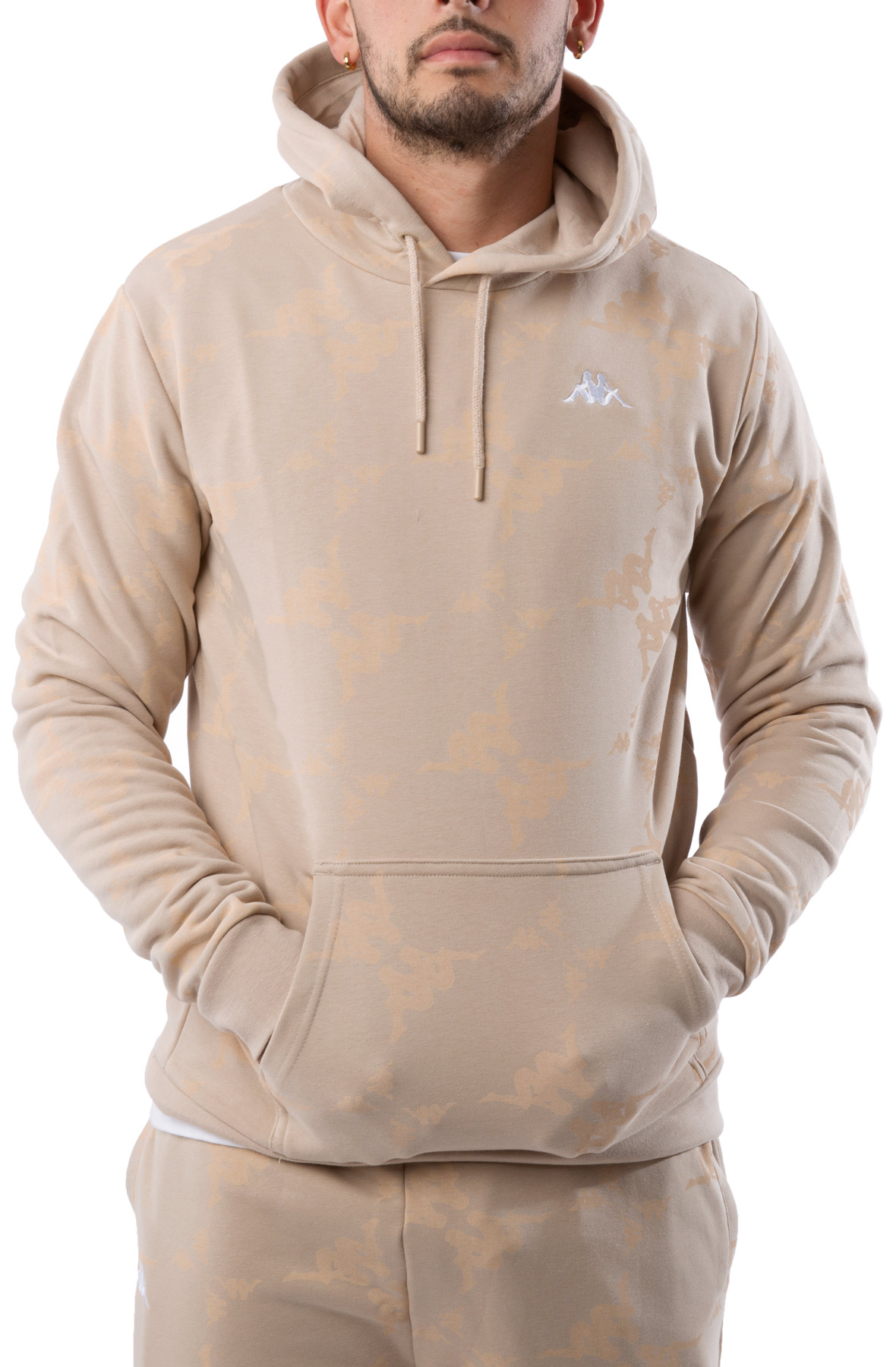 Authentic Banda Emaios HoodieDK-Beige LT-White