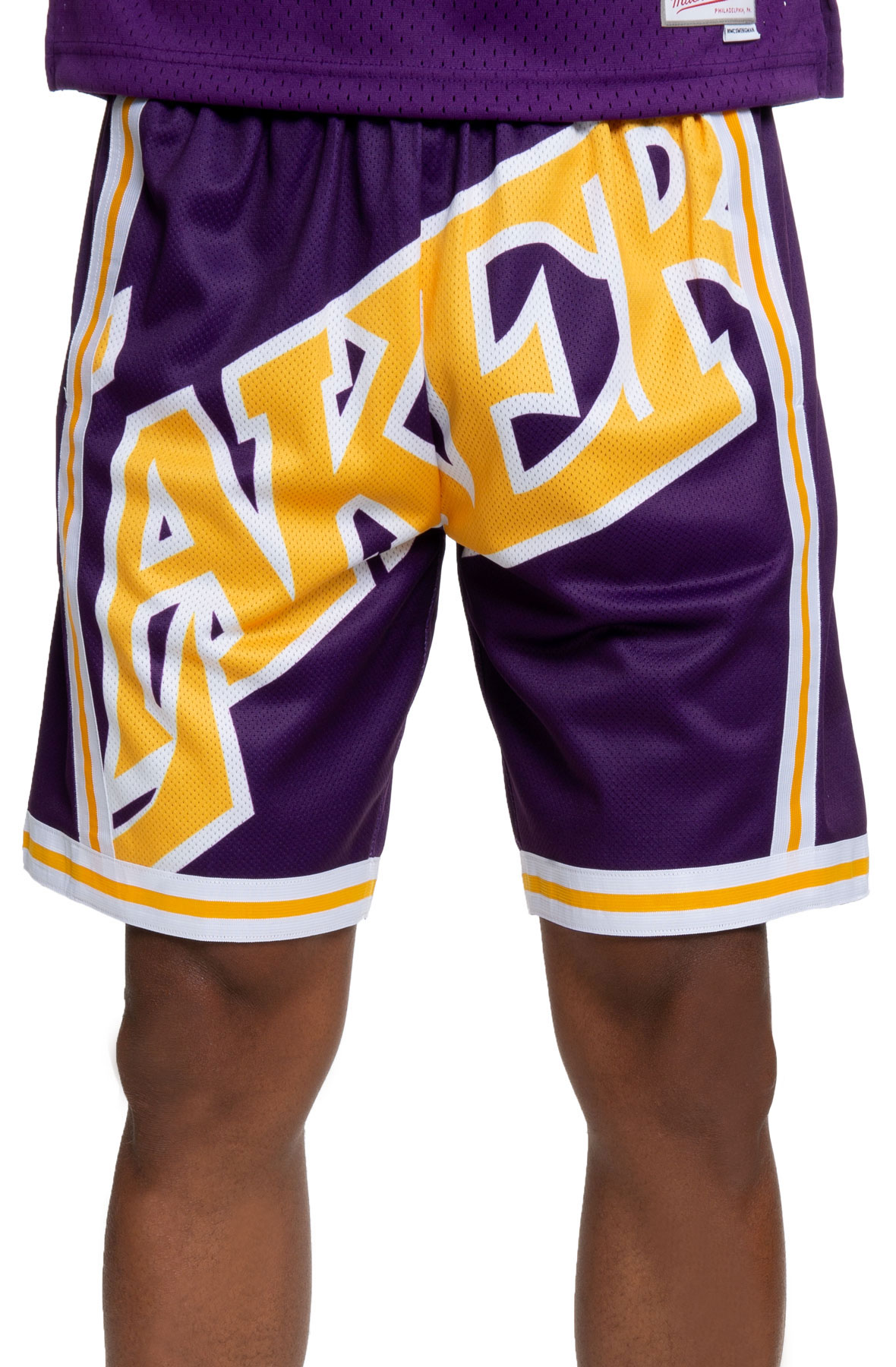 Mitchell & Ness LA Lakers Big Face Black & Purple Split Crewneck