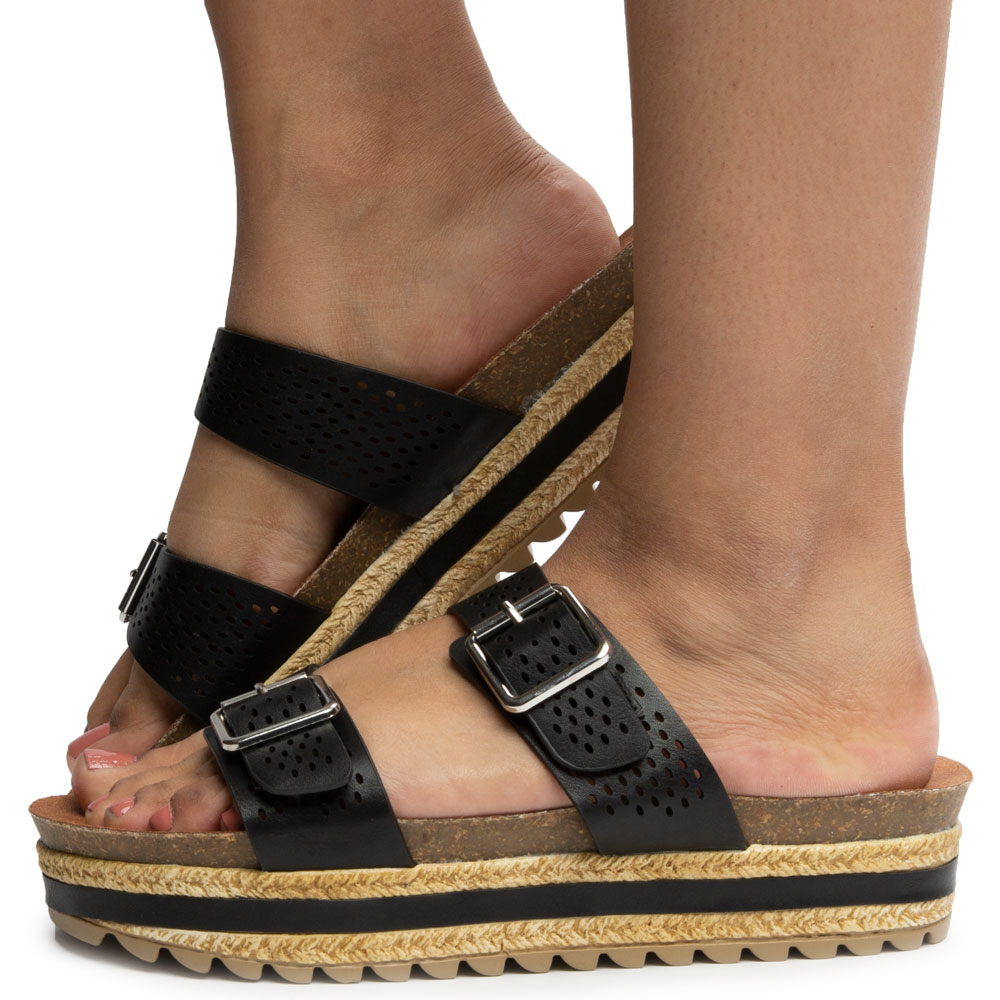 Lacey-17S Two Band Platform Sandals