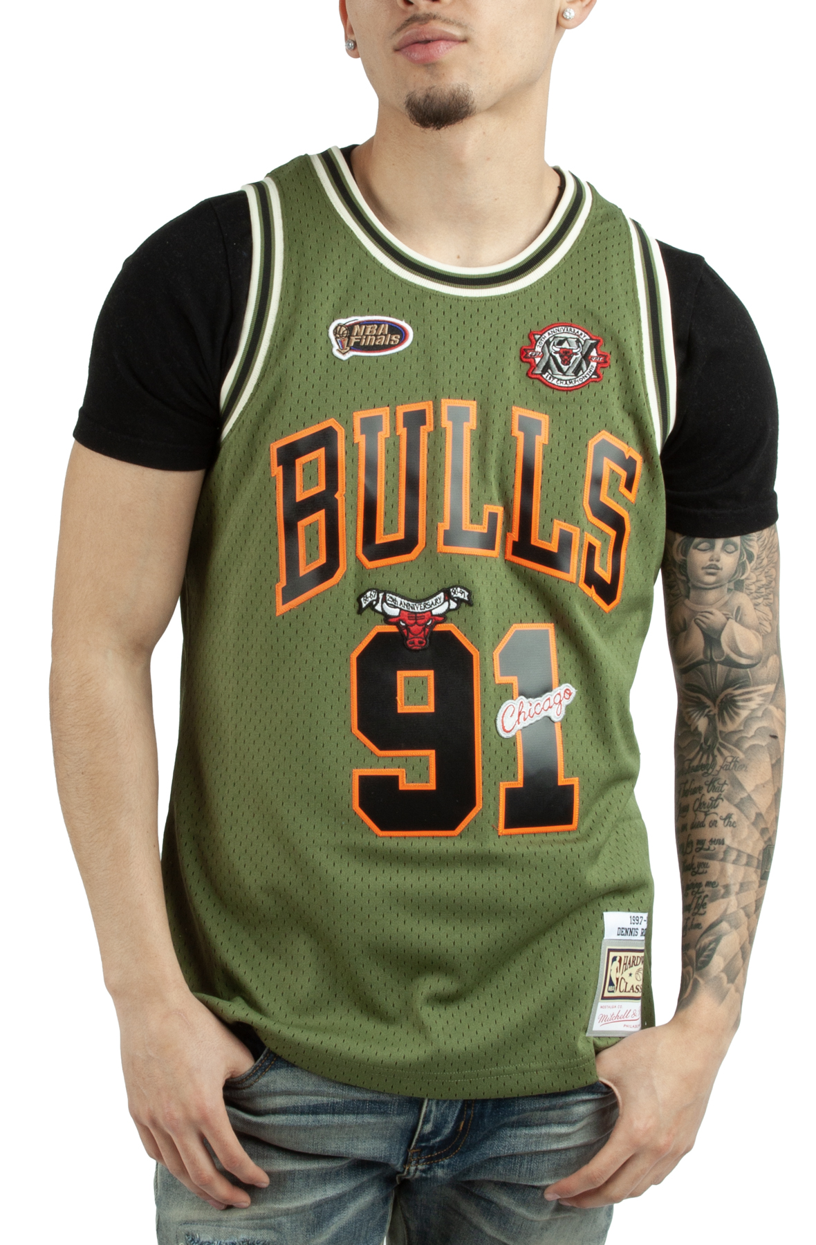Mitchell & Ness, Shirts, Chicago Bulls Mitchell Ness Jersey 9 Dennis  Rodman Blue Mens Xl Basketball