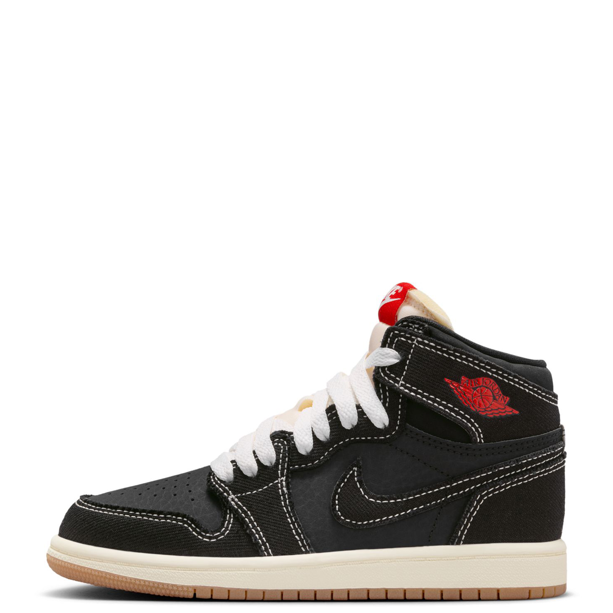 Kids Pre-School Jordan 1 Retro High OG "Flight Club Black/University Red-Sail-Gum Med Brown Sneakers 2.5Y Black/University Red-S