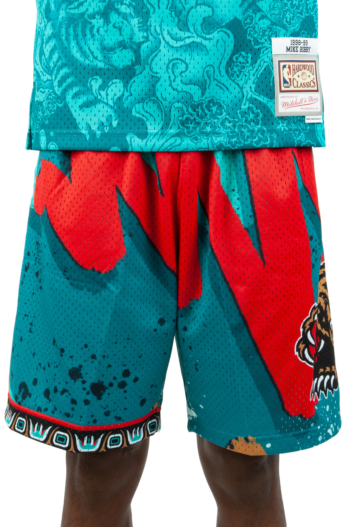 Youth Mitchell & Ness Teal Vancouver Grizzlies Hardwood Classics Swingman Shorts