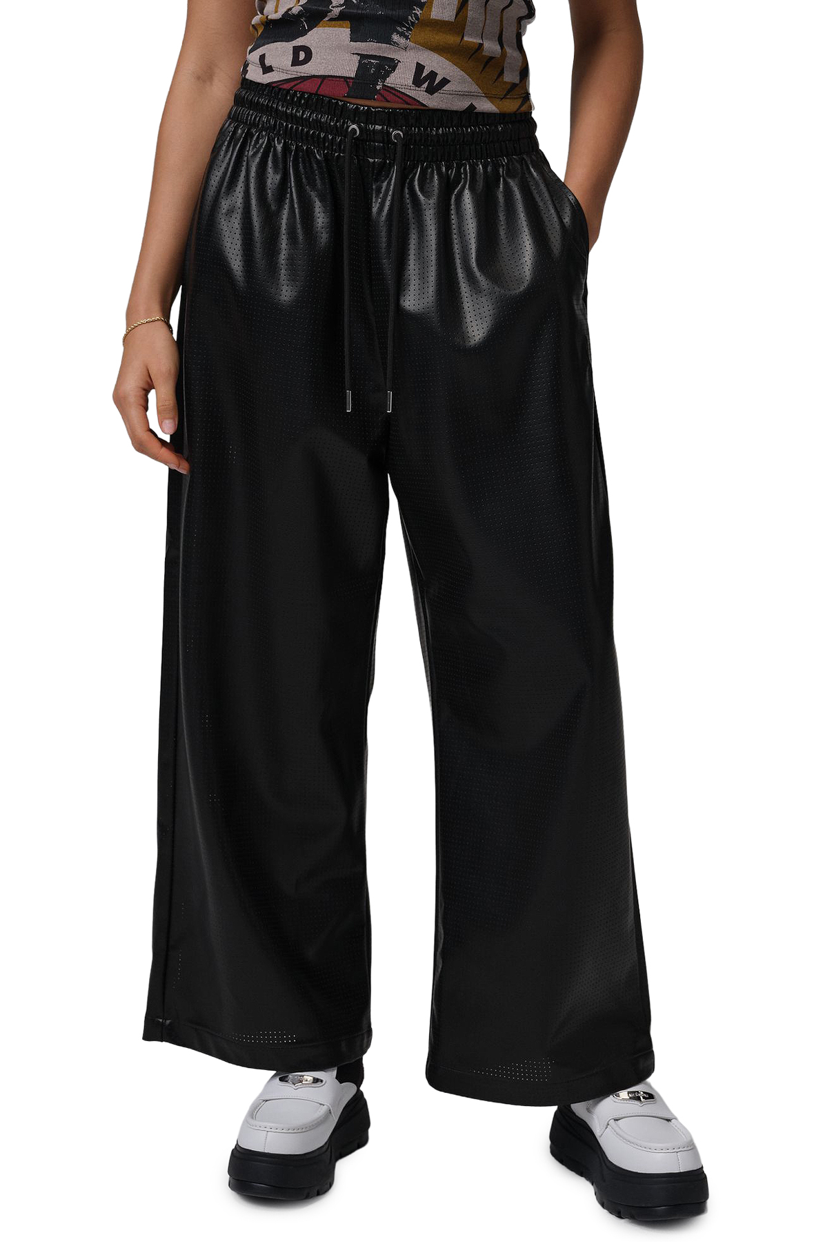 JORDAN Flight Faux-Leather Pants IO3048 010 - Shiekh