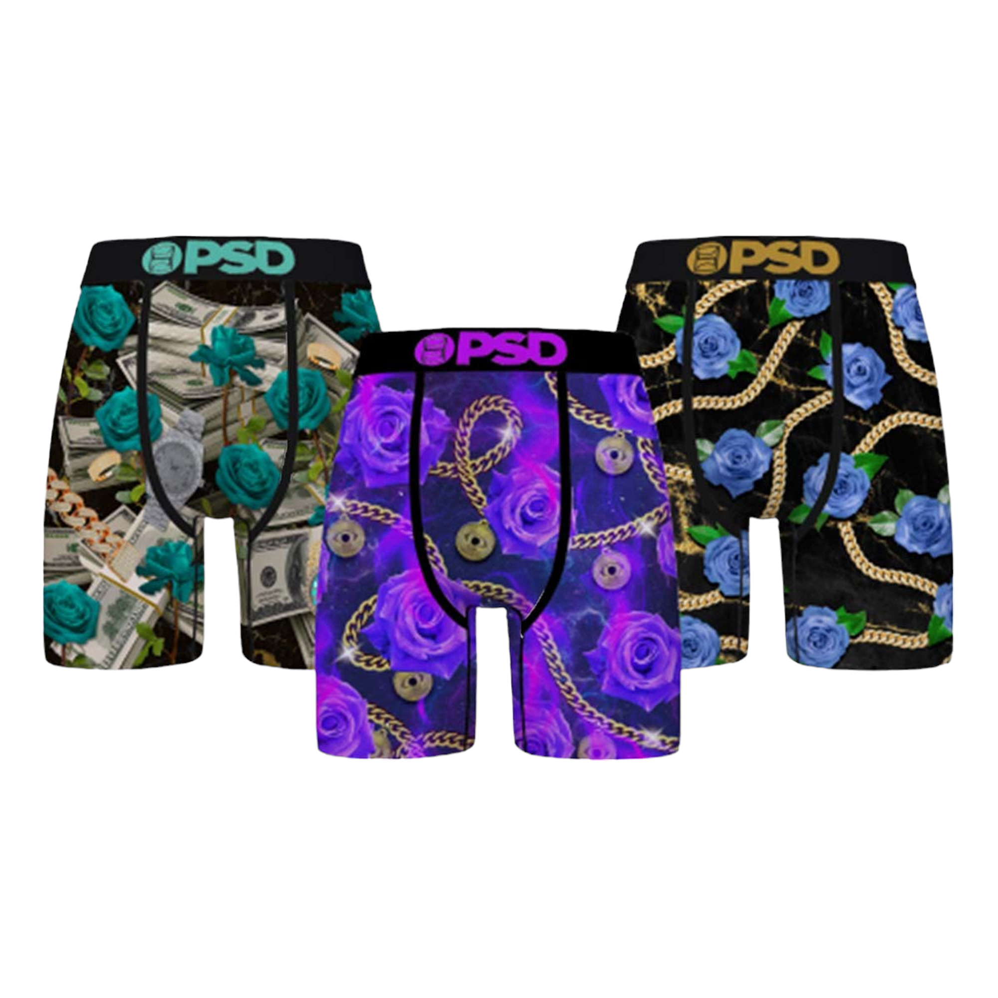PSD Playboy Max 2 Pack Stretch Boxer Briefs - Men's Boxers in Multi