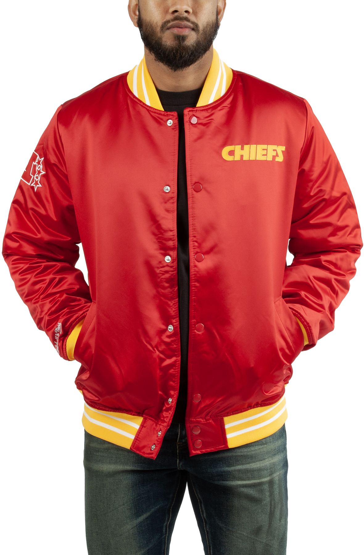 Lightweight Satin Jacket San Francisco 49ers - Shop Mitchell