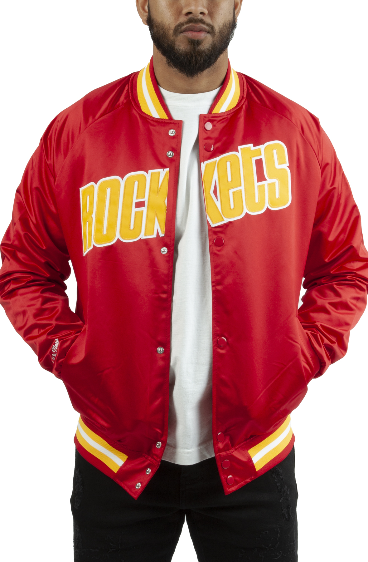 Mitchell and ness store rockets jacket