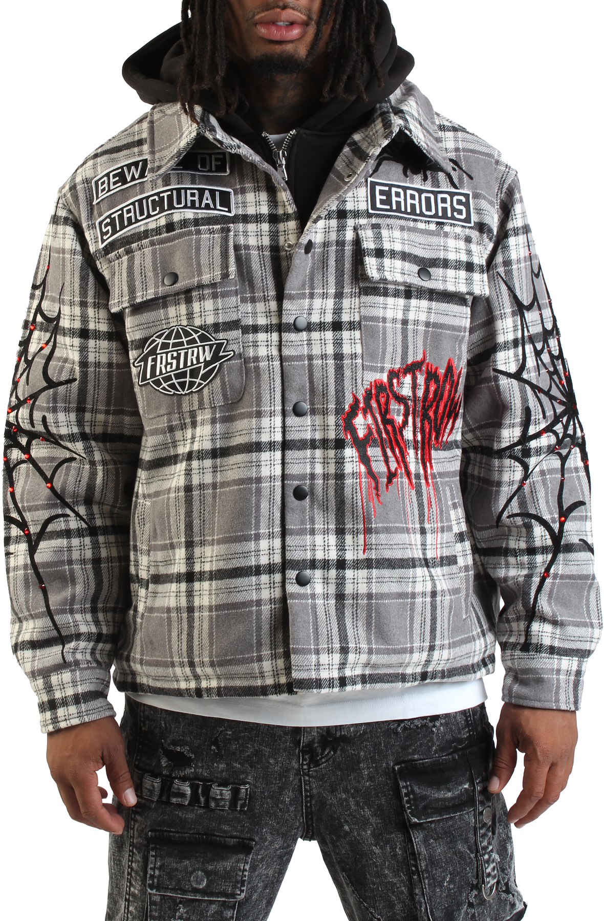 FIRST ROW Beware of Shacket FRJ2107-GREY - Shiekh