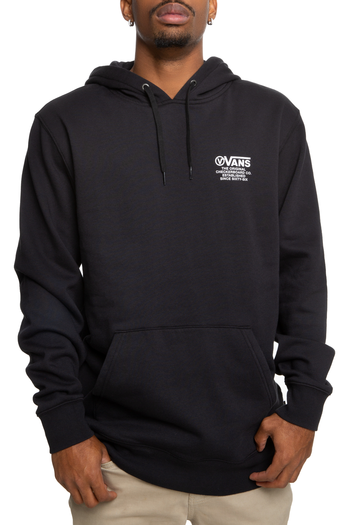 VANS Distort Type Pullover Hoodie in Black VN0A49SOBLK - Shiekh