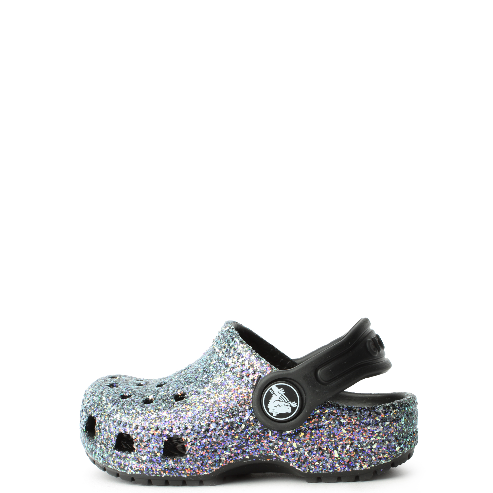 Crocs Toddler Classic Glitter Clog Black Multi