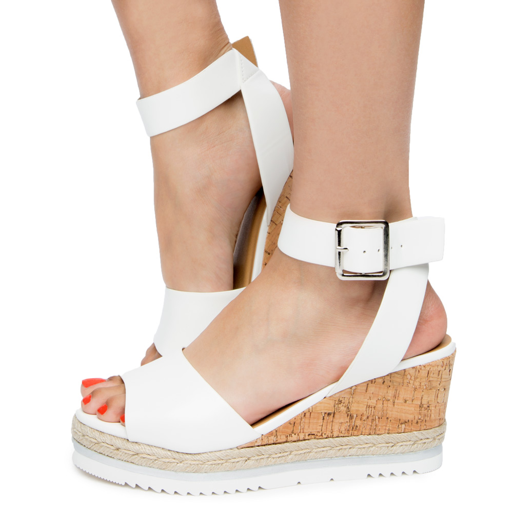 junior white sandals