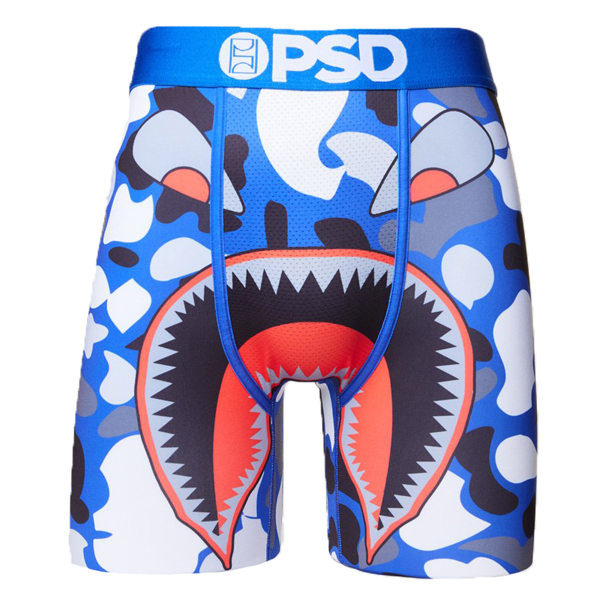 PSD Warface Boxer Briefs Blue/Red Camo Shark Bite Underwear 121180009 Size  Large