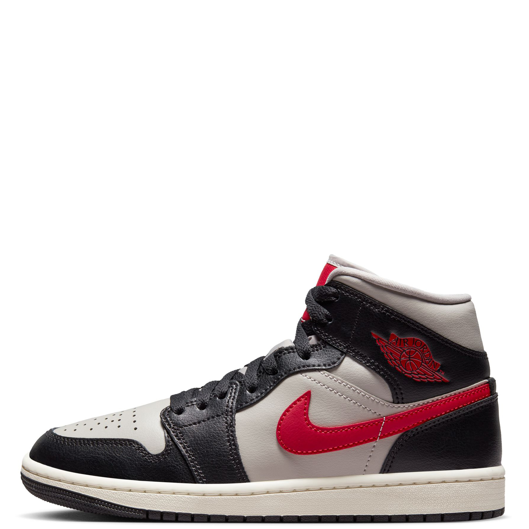 Air Jordan 1 Mid Women s Black Gym Red College Grey Black 7