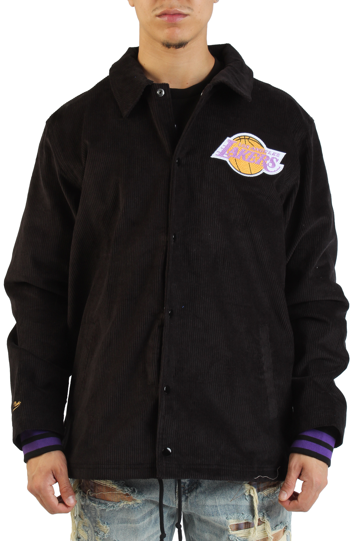 MITCHELL AND NESS NBA Los Angeles Lakers Logo Off The Bus Corduroy