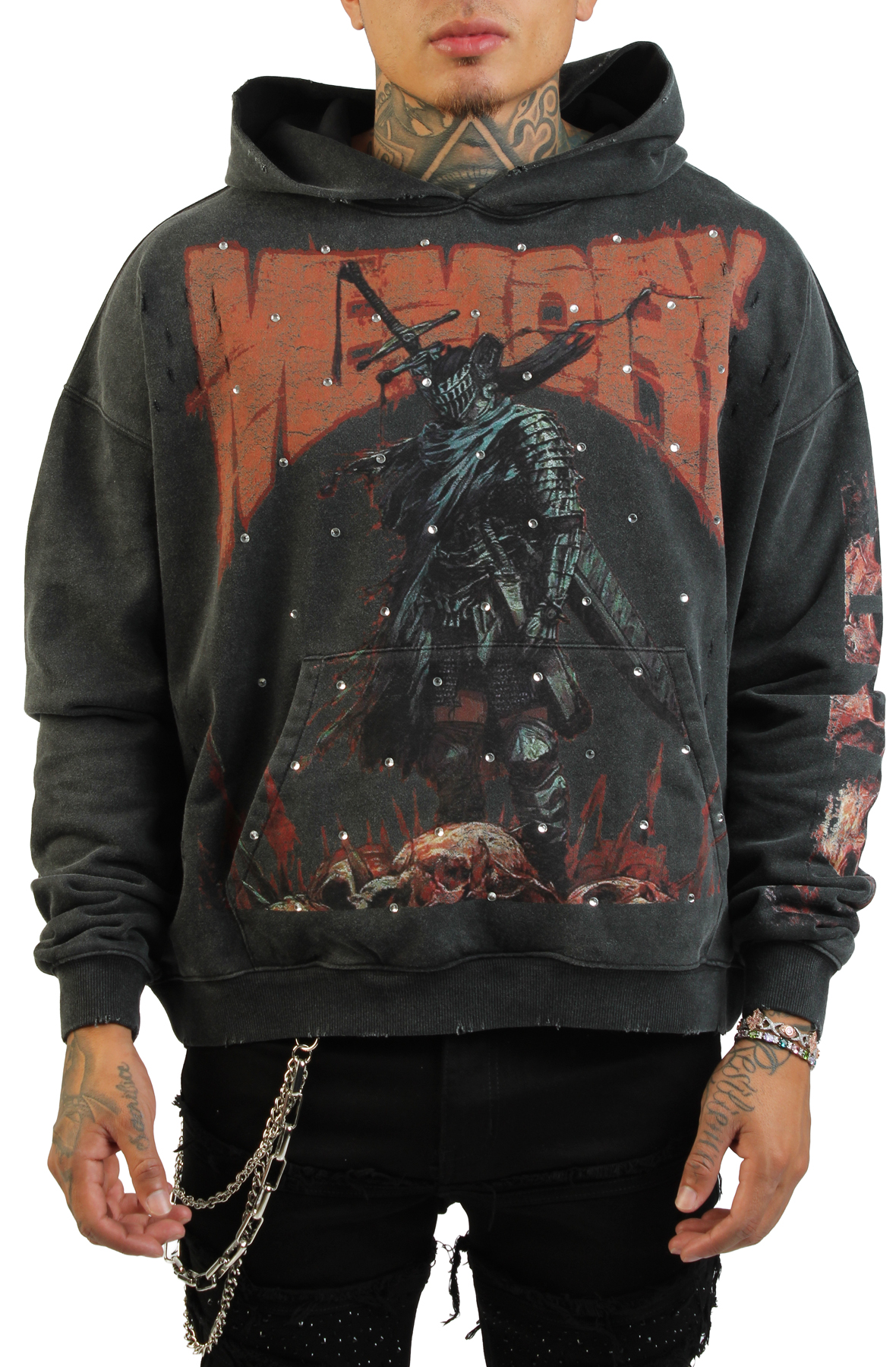 MEMORY LANE Armageddon Hoodie MLSMU26-3005BLK - Shiekh