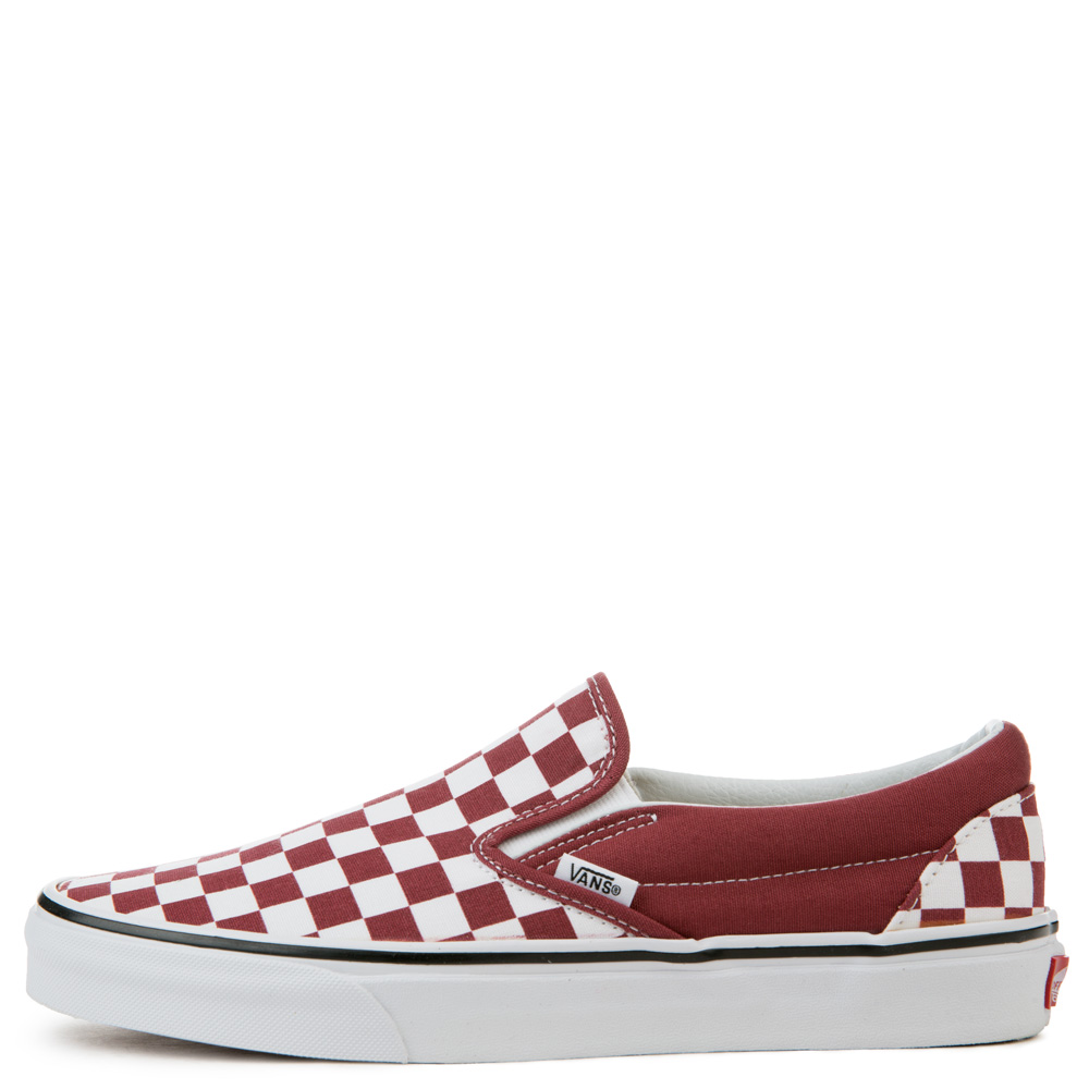 apple and white checkered vans