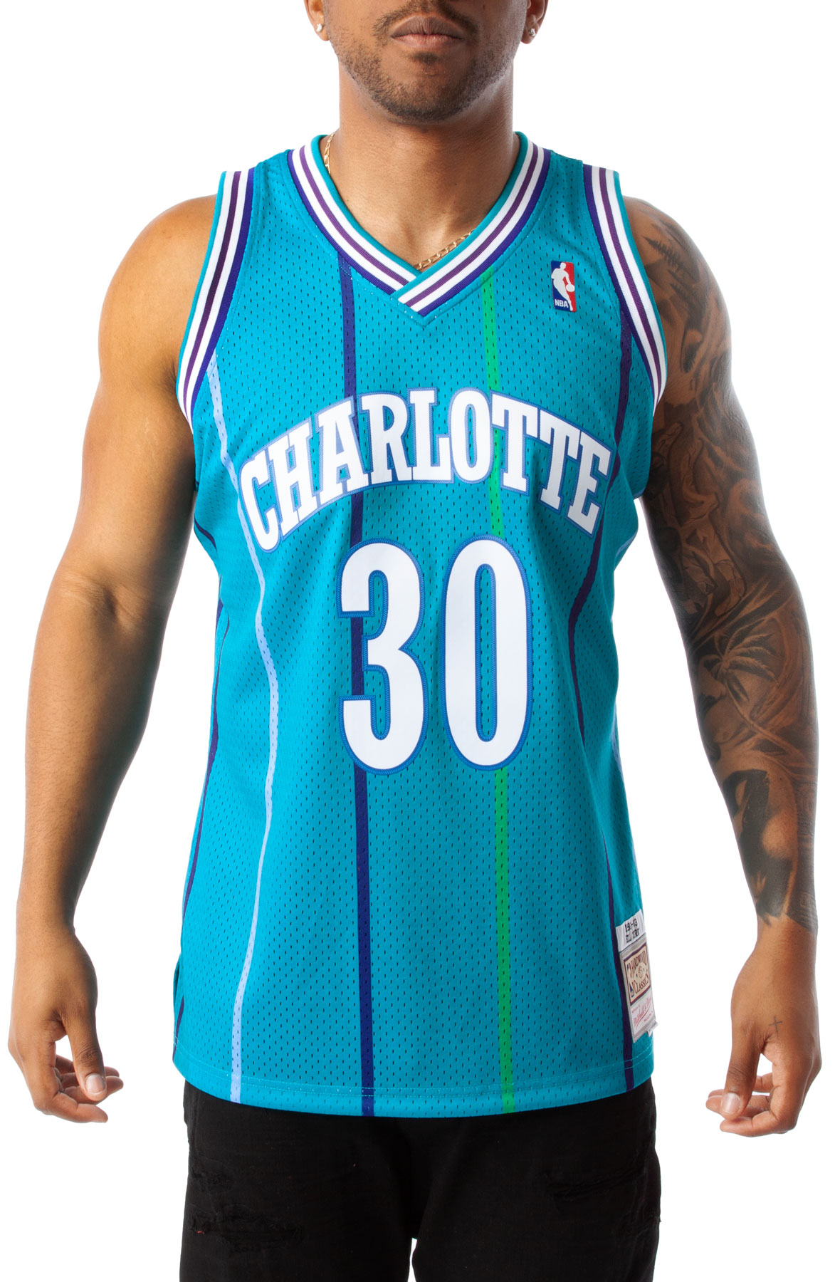 Dell curry charlotte store hornets jersey