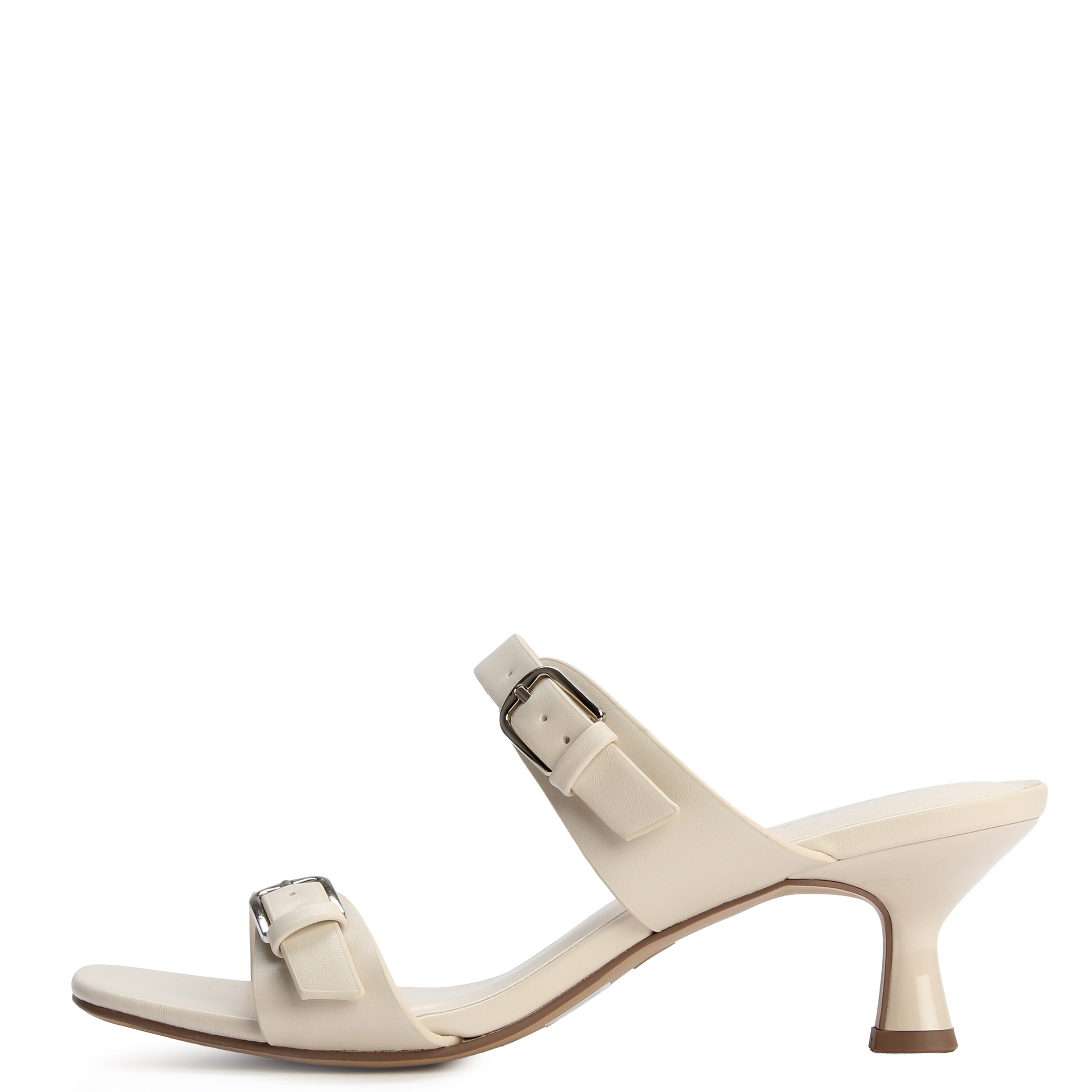 Women Candice Double Strap Heel White High Heels 8 White
