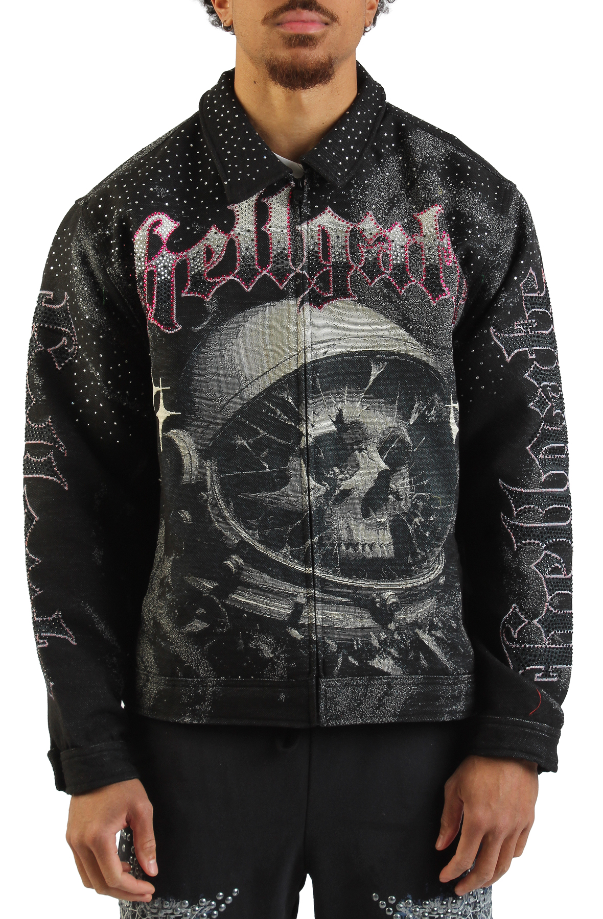 REBEL MINDS Hellgate Tapestry Jacket 152-557BLK - Shiekh